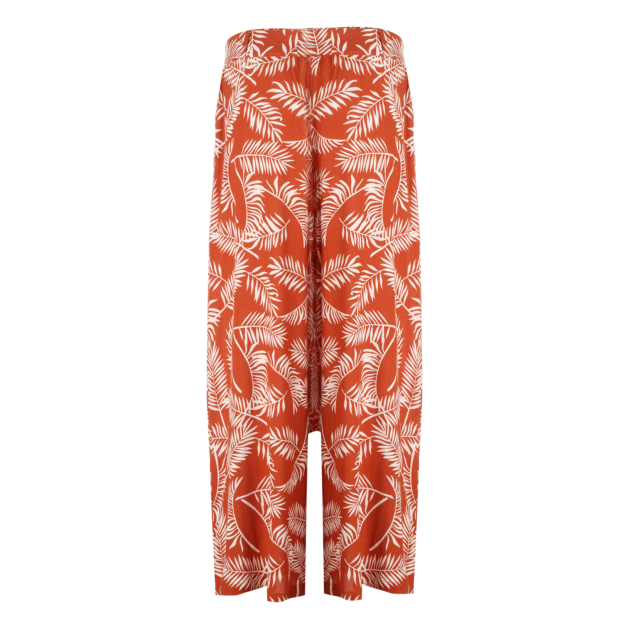 Pantalon large imprimé - Rouge