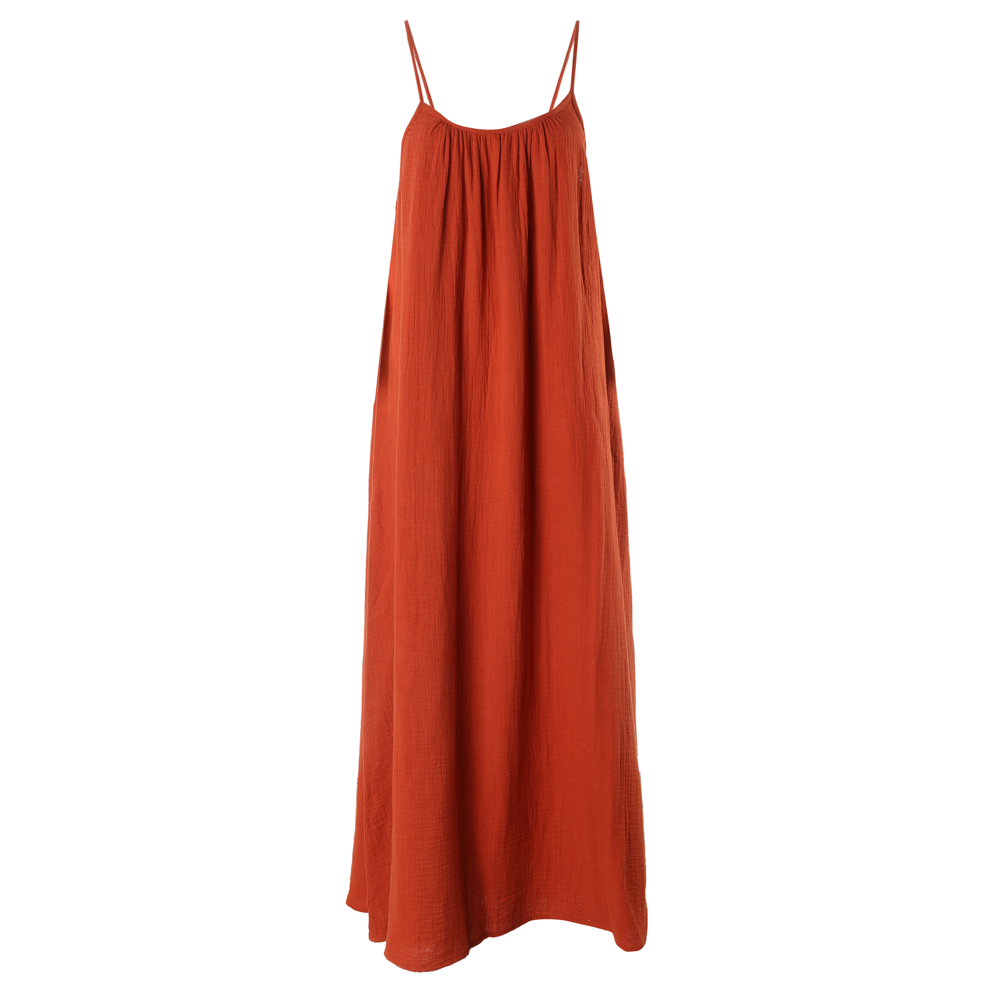 Robe en gaze de coton - Rouge