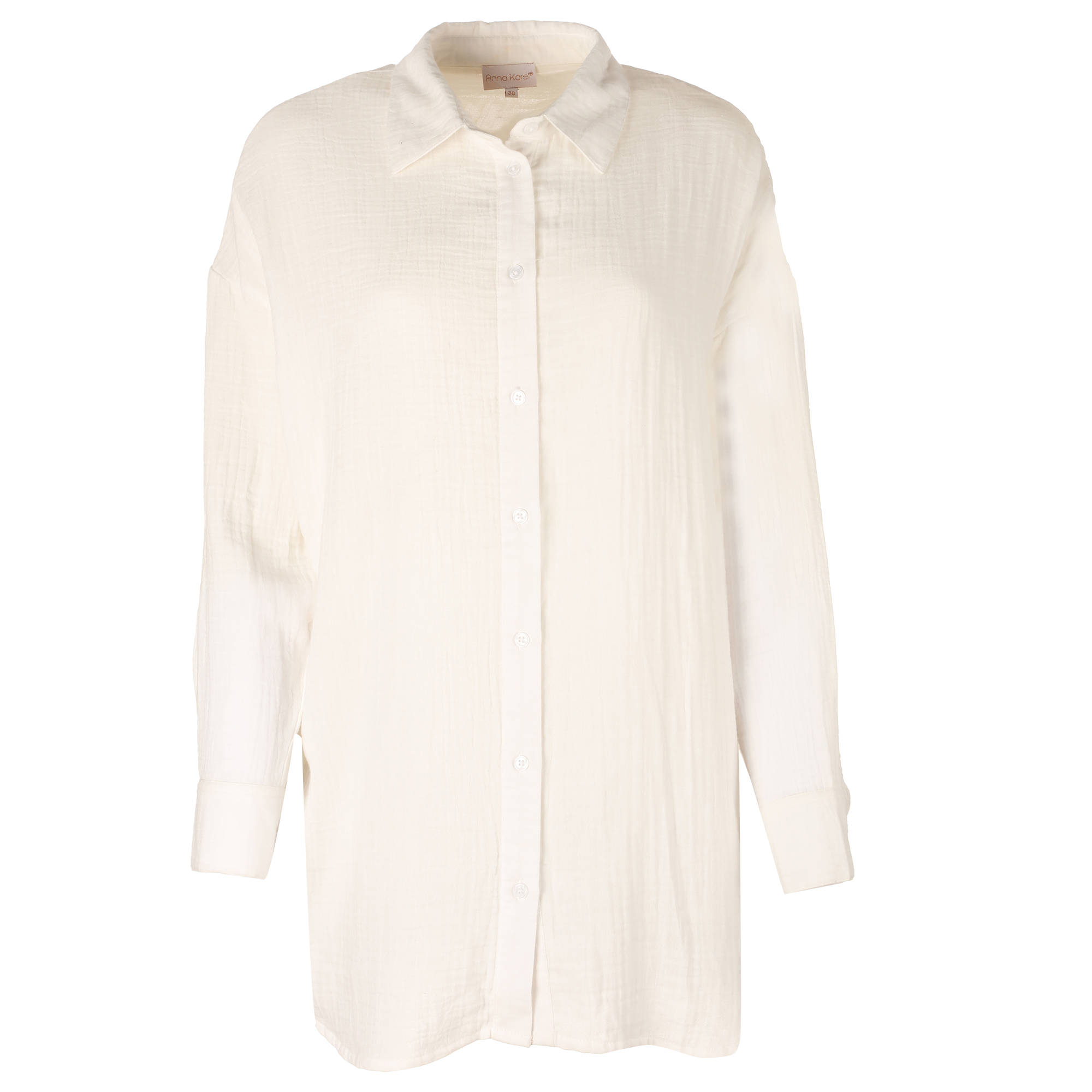 Chemise oversize en gaze de coton - Blanc
