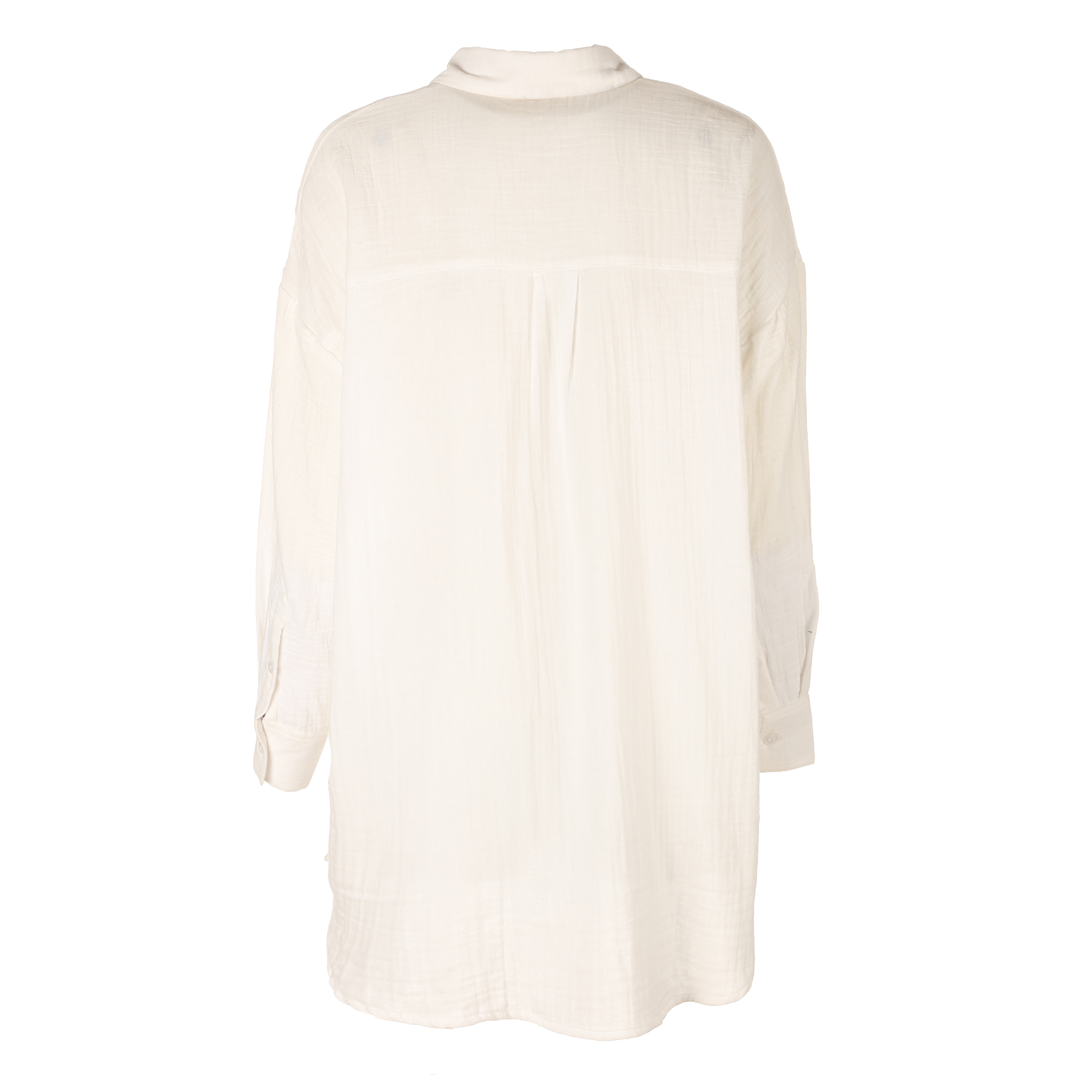 Chemise oversize en gaze de coton - Blanc