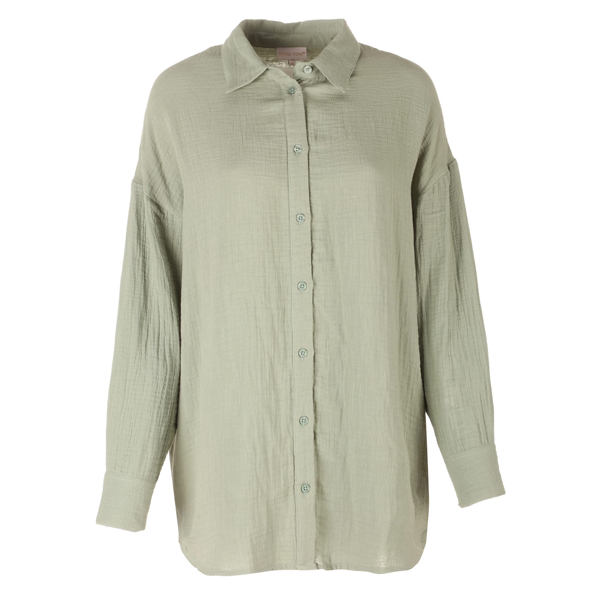 Chemise oversize en gaze de coton - Vert