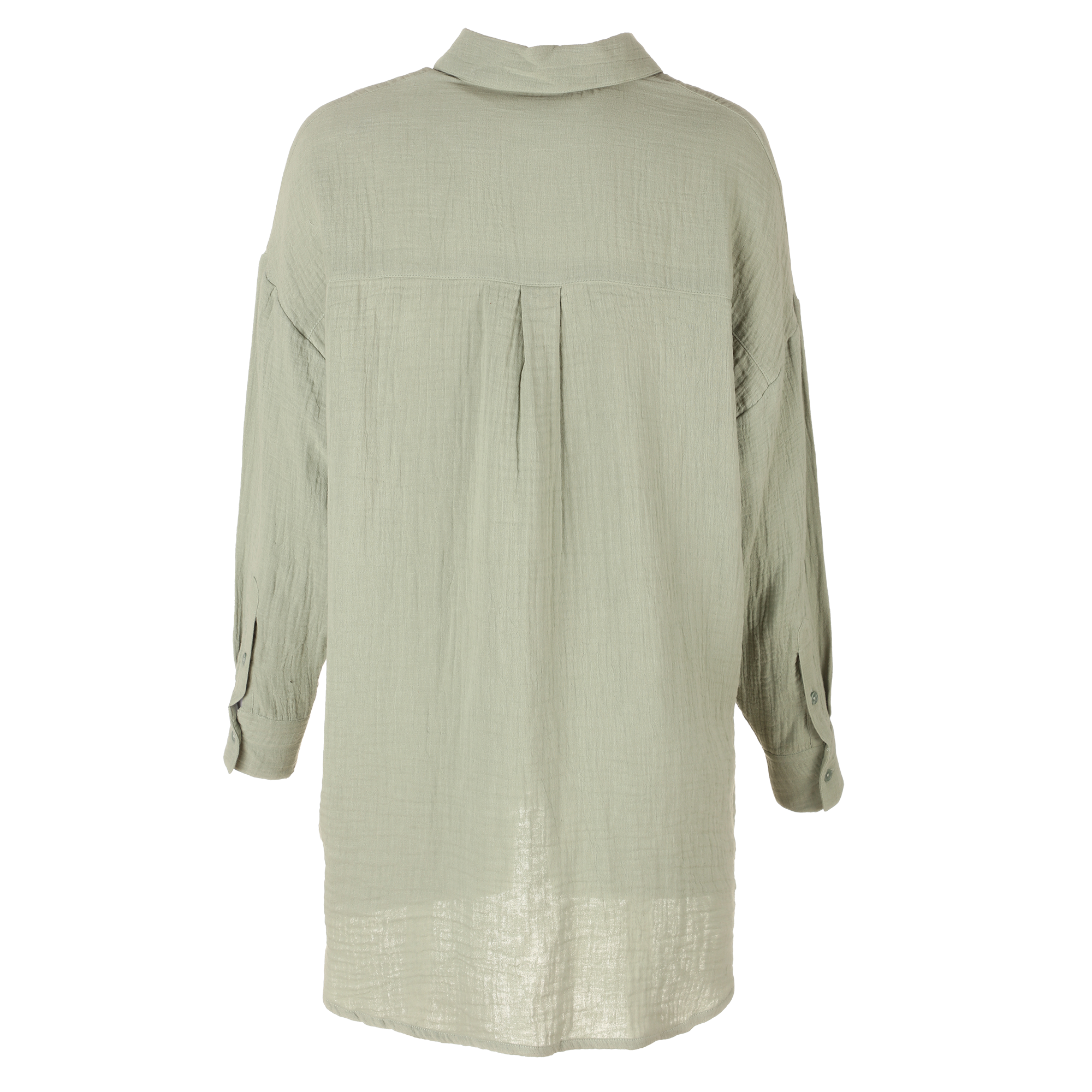 Chemise oversize en gaze de coton - Vert
