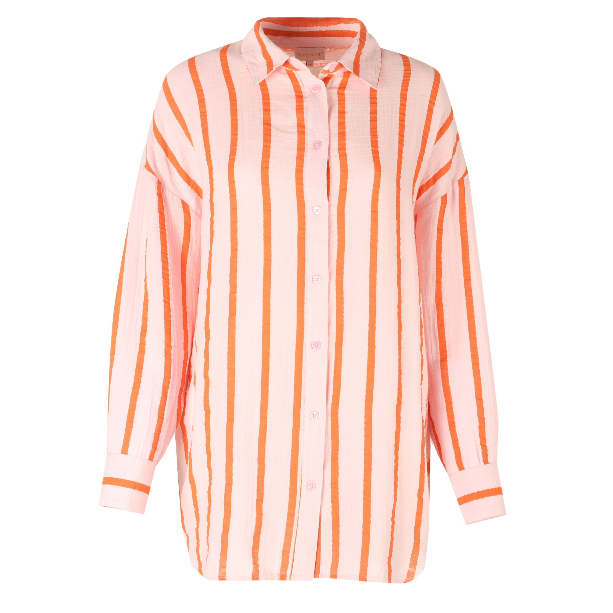 Chemise oversize en gaze de coton - Rose