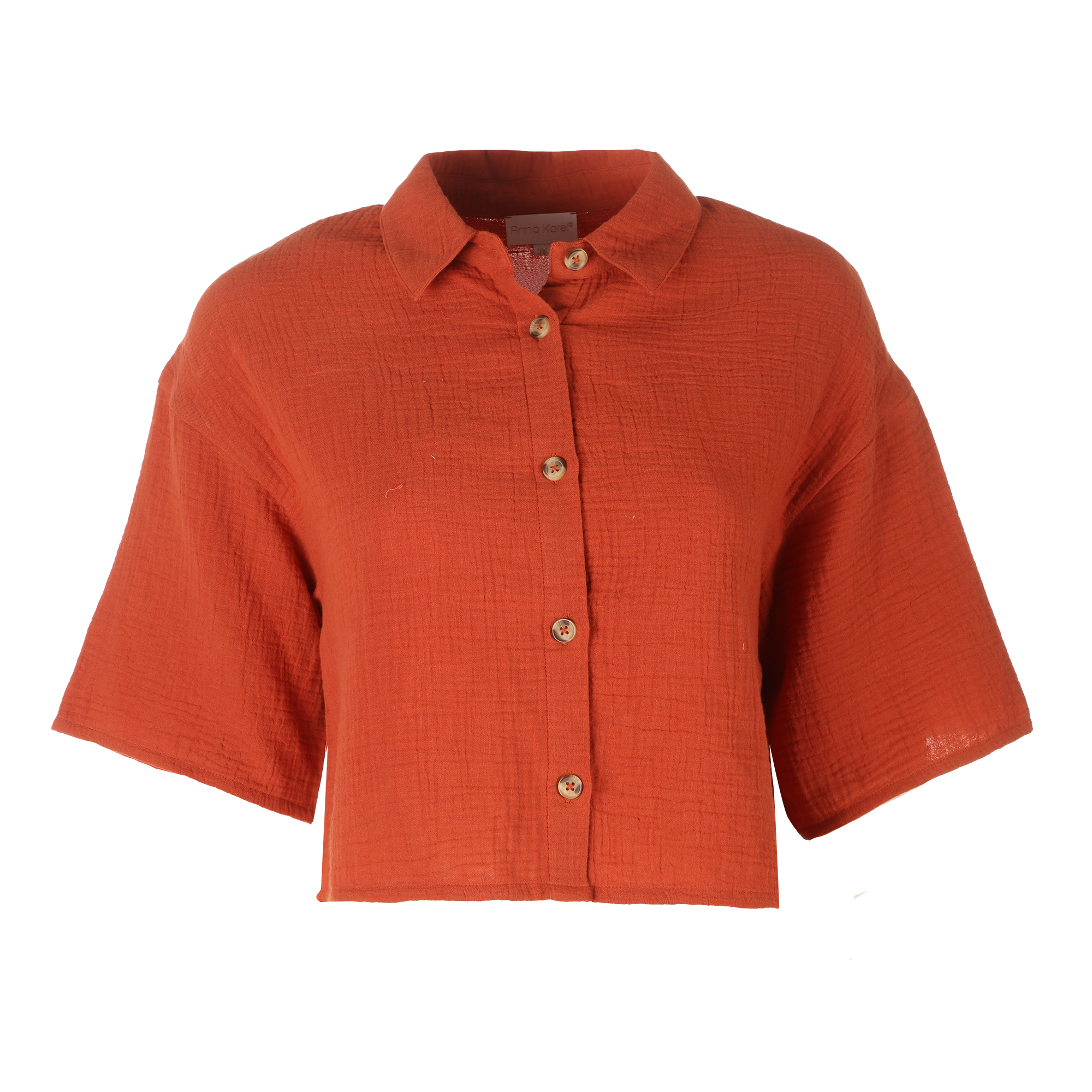 Chemise en gaze de coton - Rouge