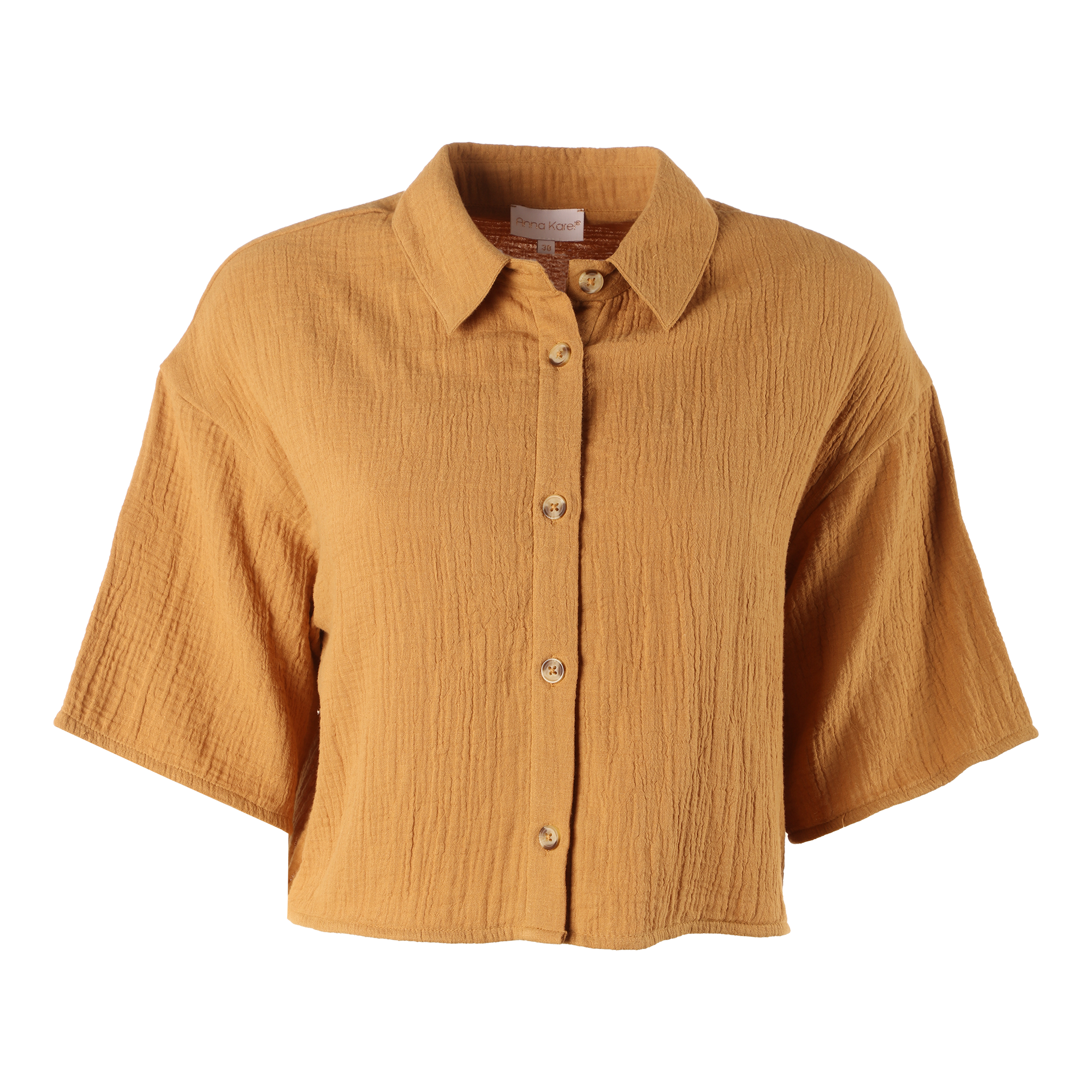 Chemise en gaze de coton - Marron