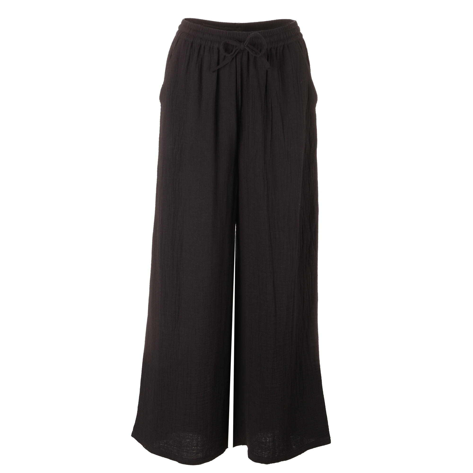 Pantalon en gaze de coton - Noir