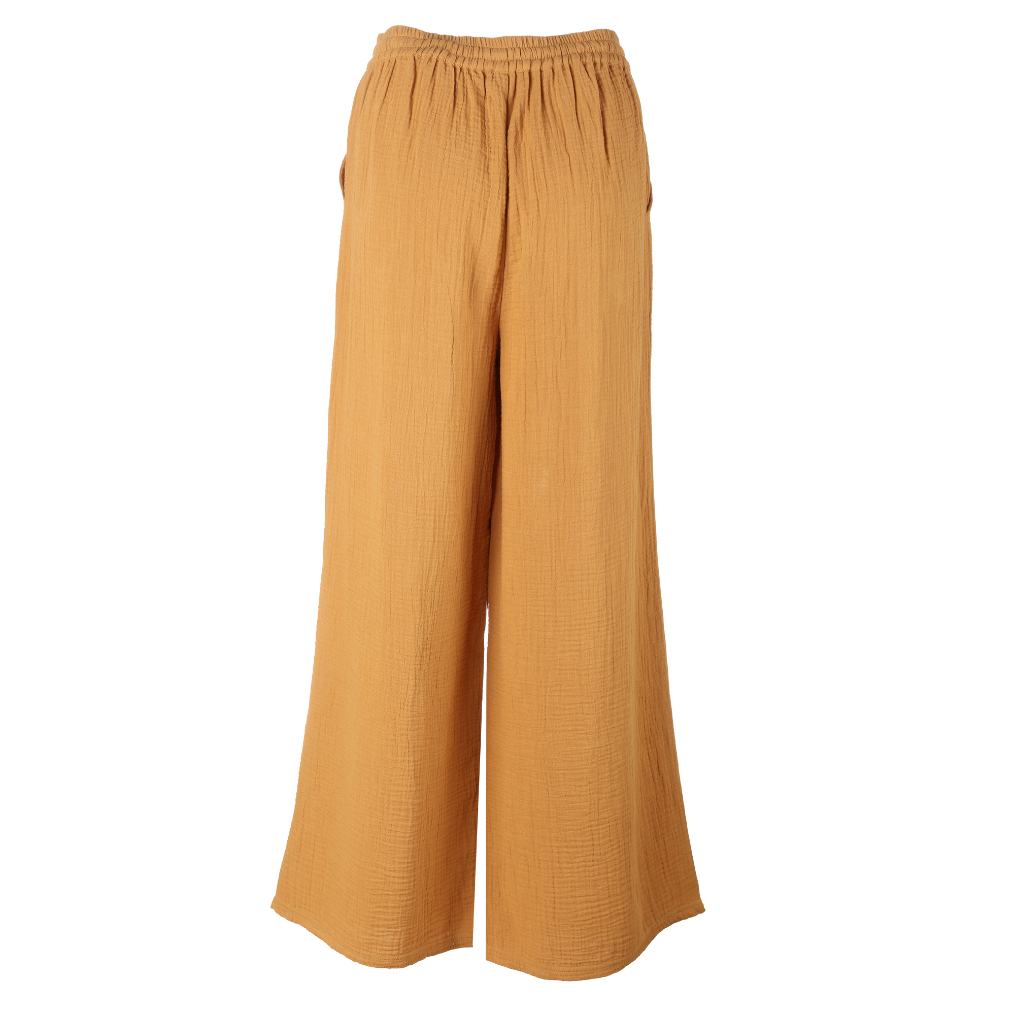 Pantalon en gaze de coton - Jaune