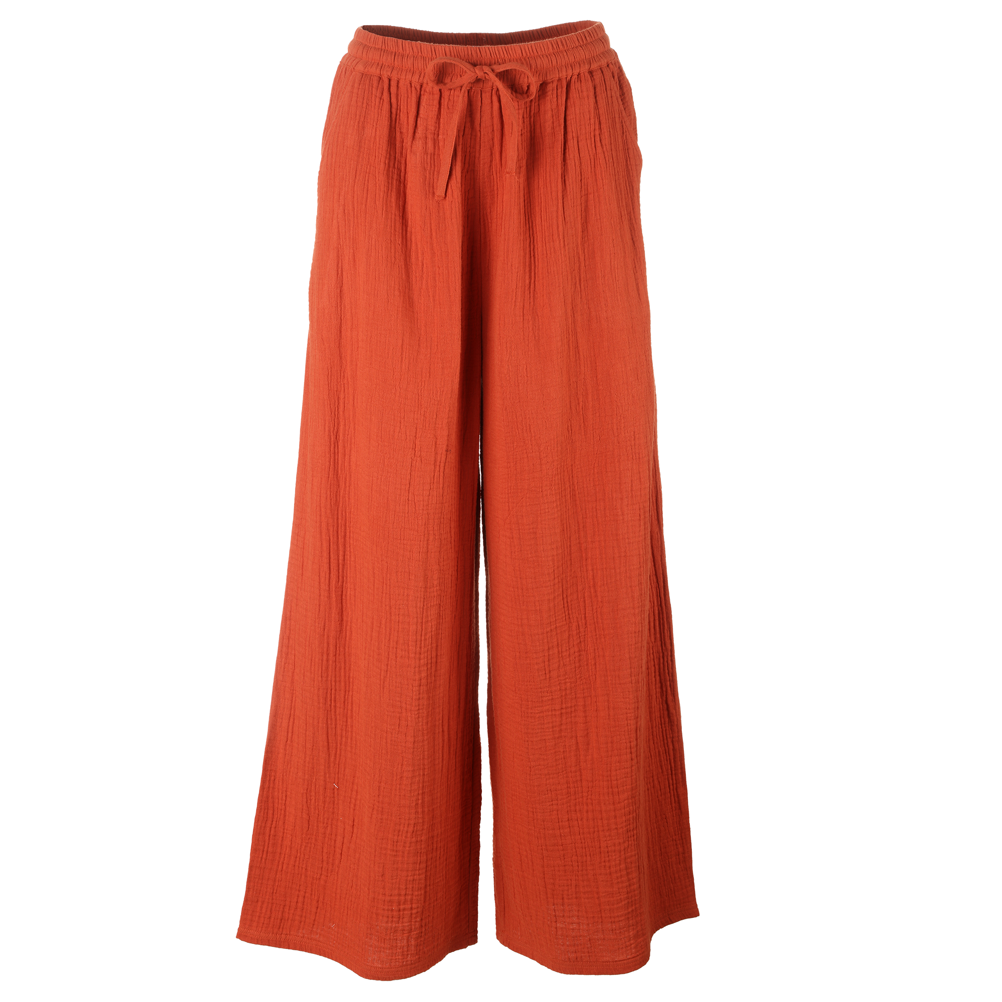 Pantalon en gaze de coton - Rouge
