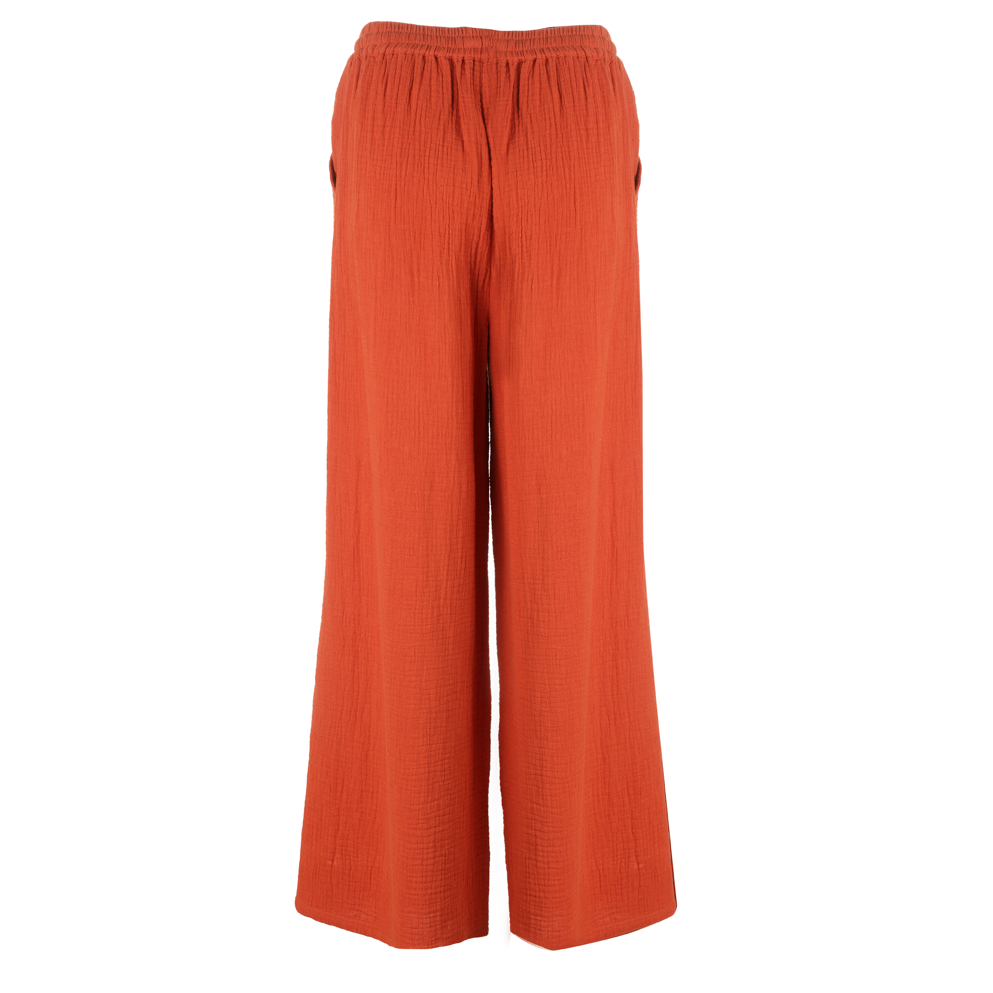 Pantalon en gaze de coton - Rouge