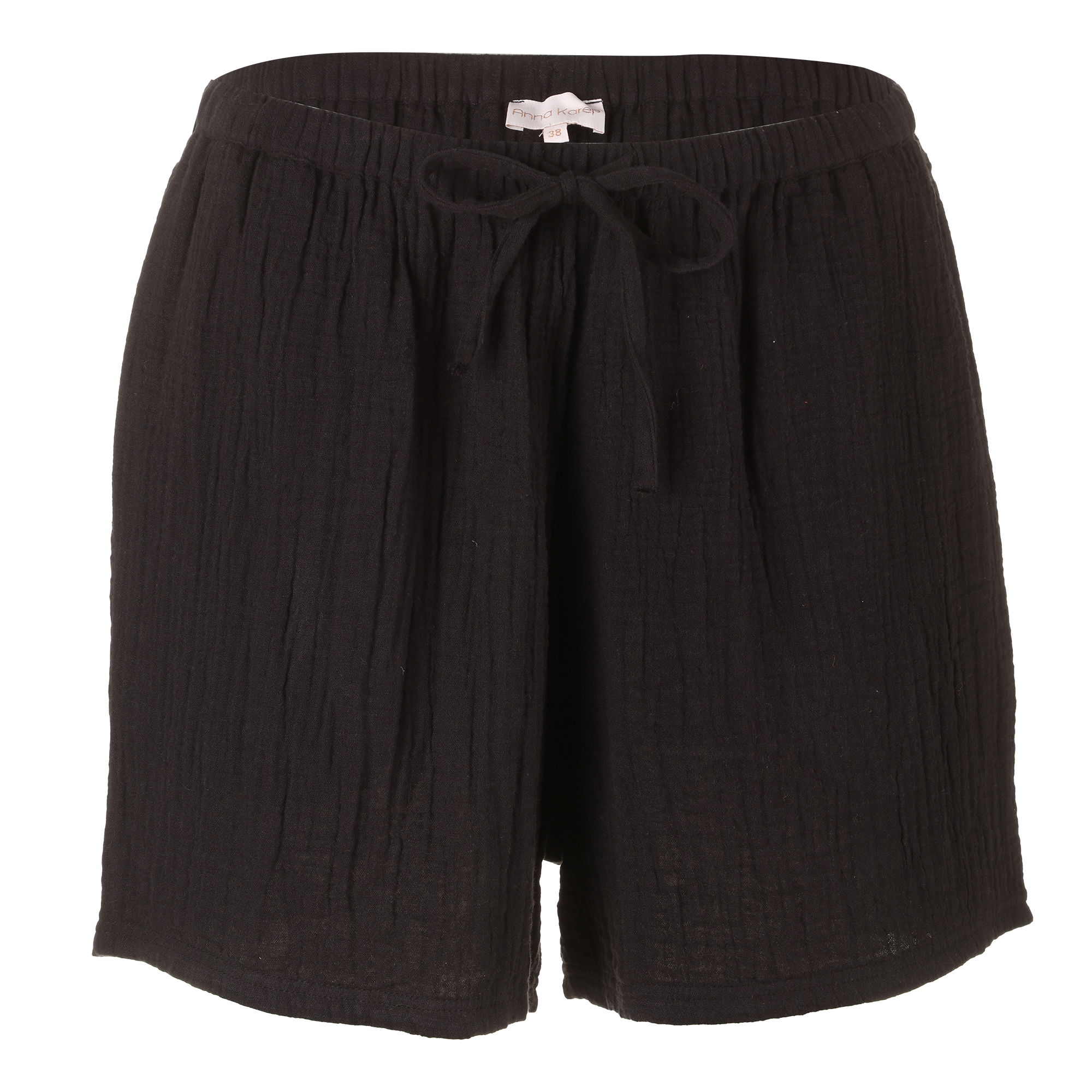 Short en gaze de coton - Noir