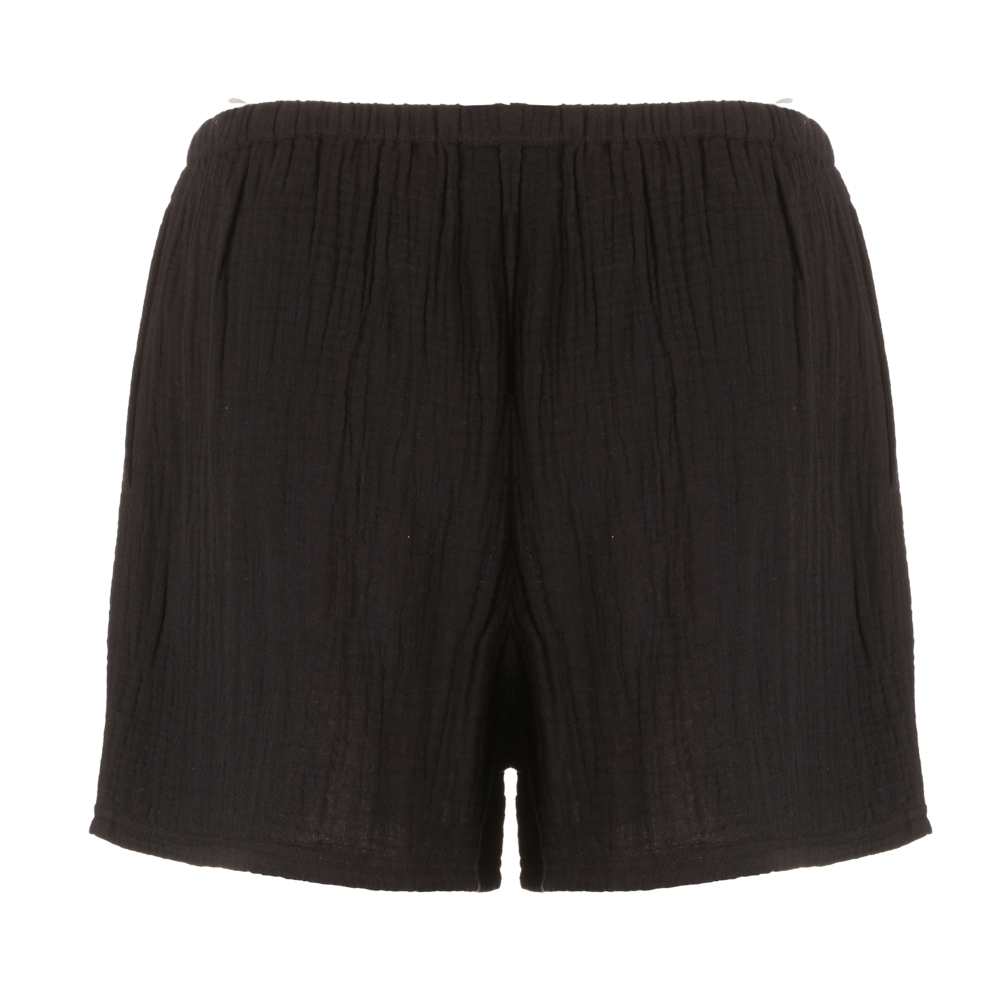 Short en gaze de coton - Noir