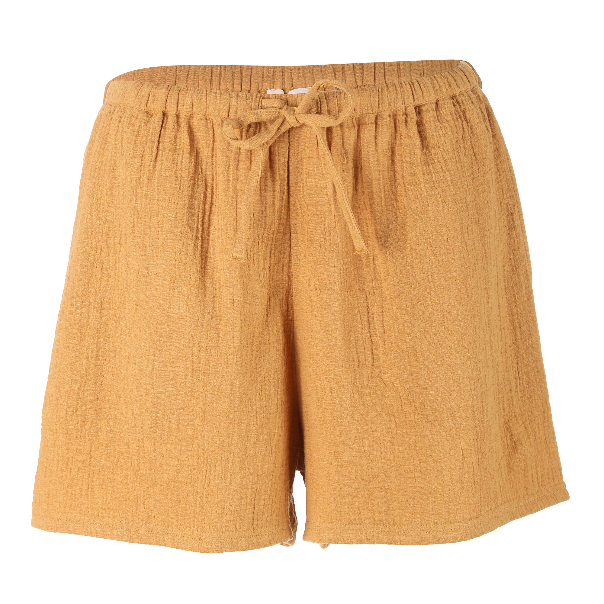 Short en gaze de coton - Jaune