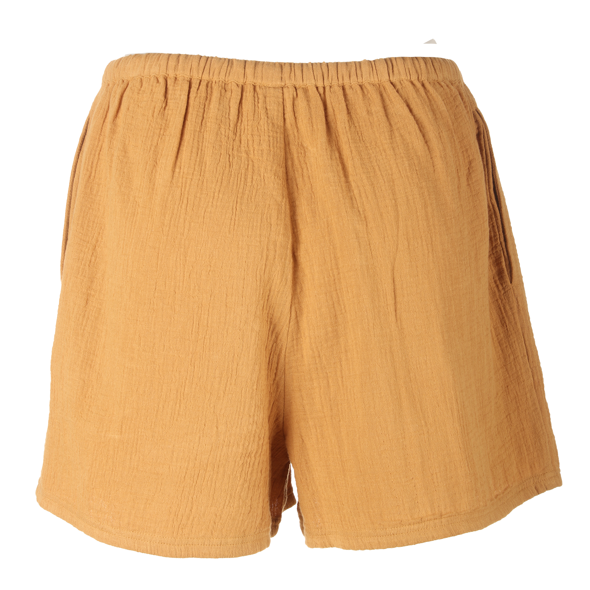 Short en gaze de coton - Jaune