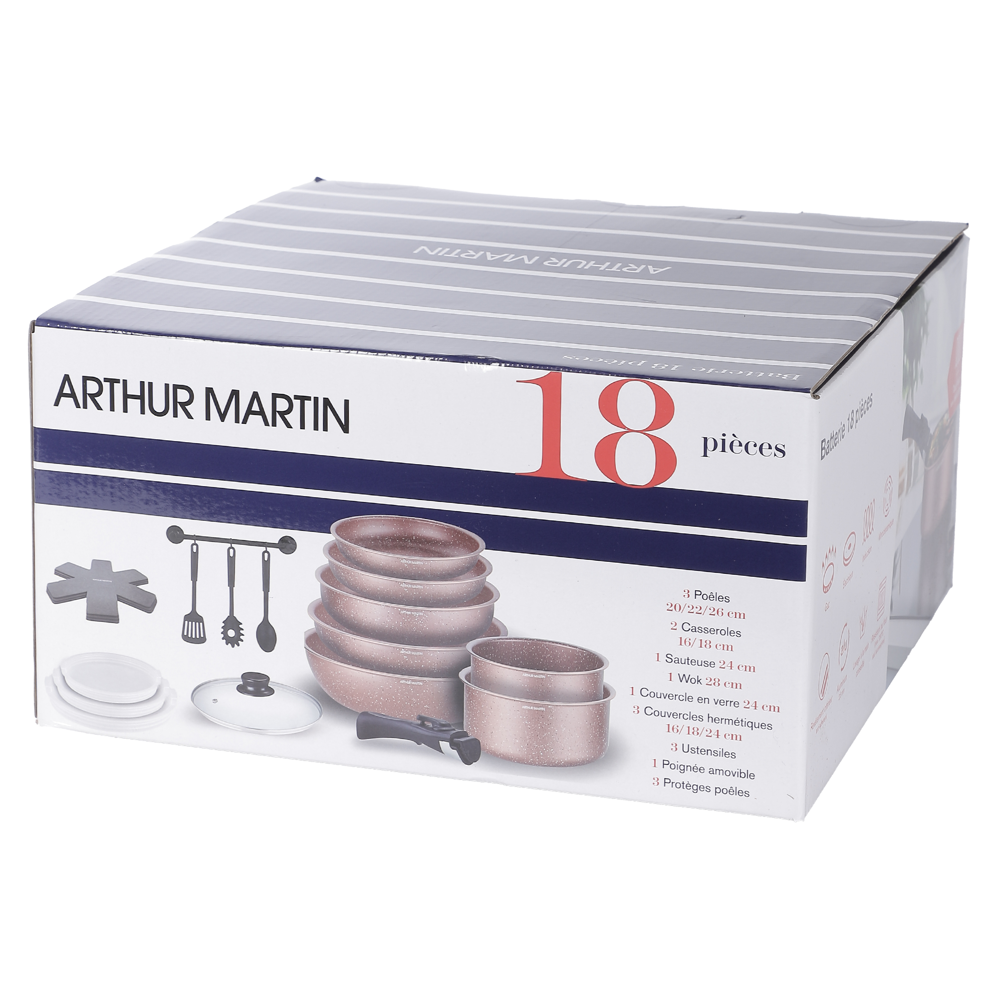 Batterie de cuisson ARTHUR MARTIN 18 pièces