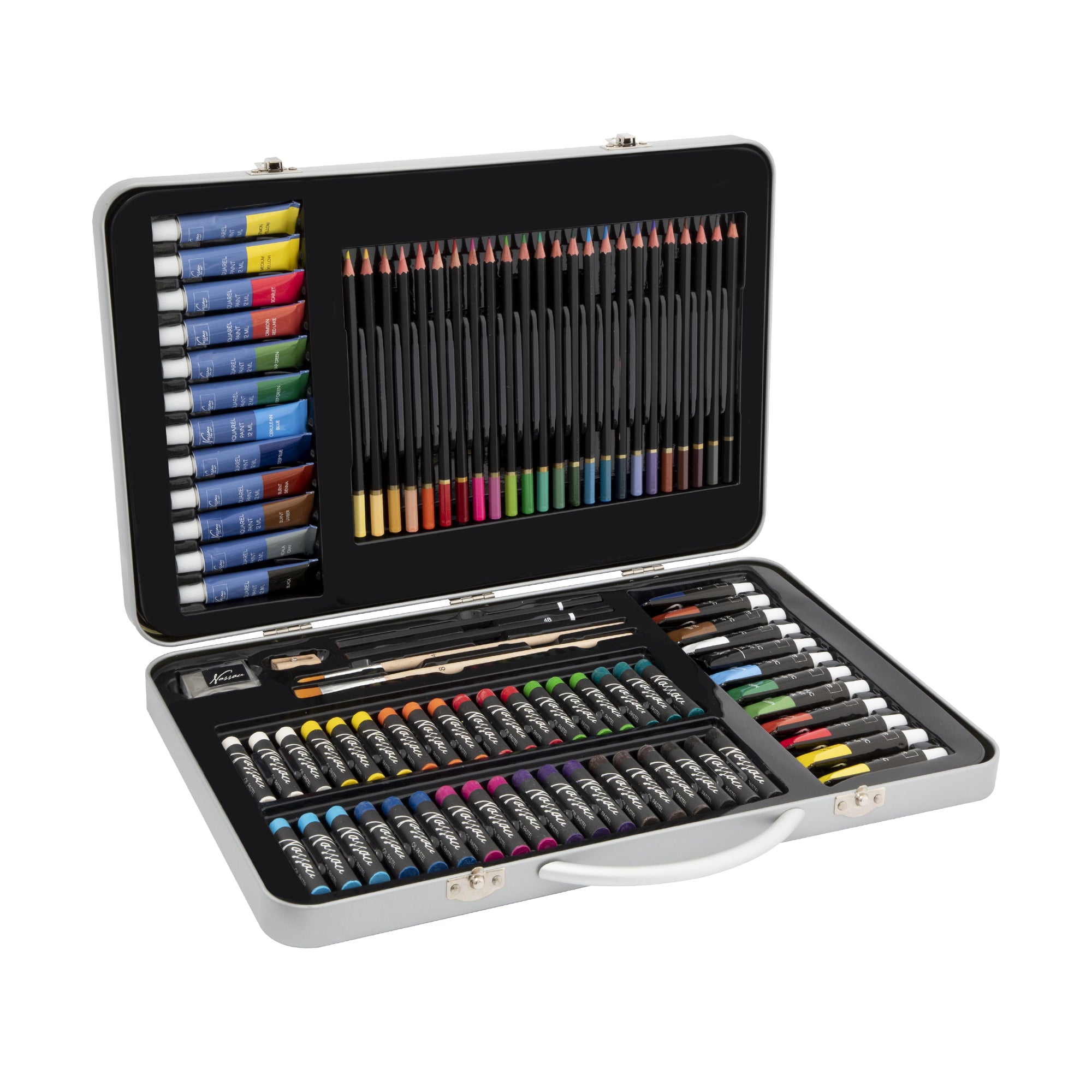 Malette d'artiste en métal 90 pcs