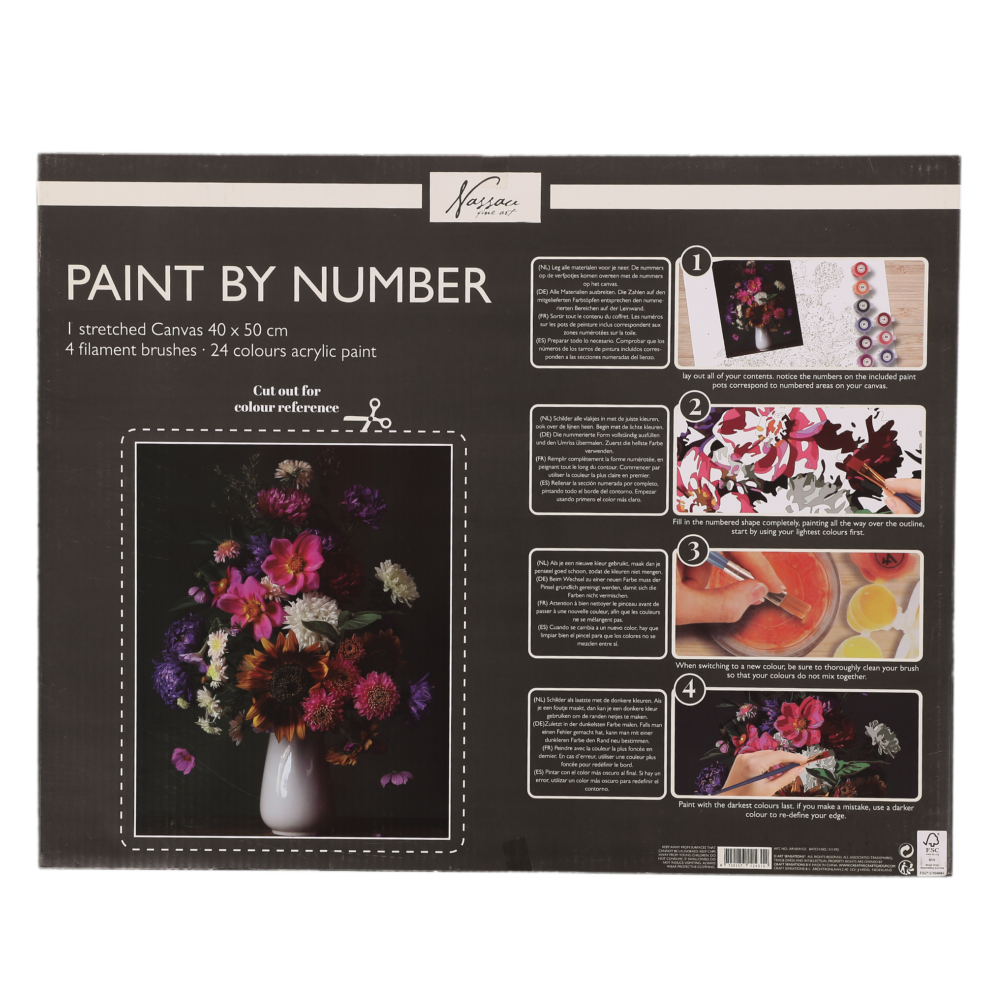 Peinture par numeros Bouquet de fleurs