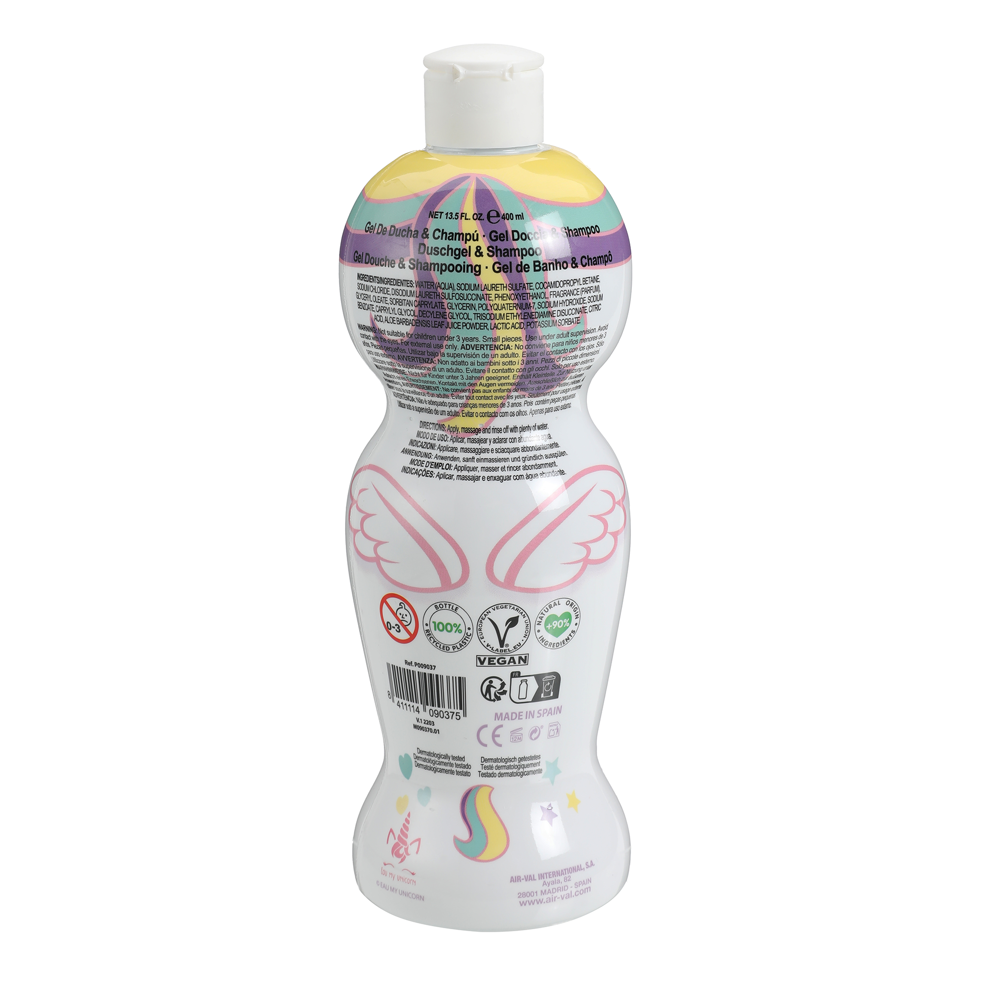 Gel douche et shampoing 2en1 Licorne