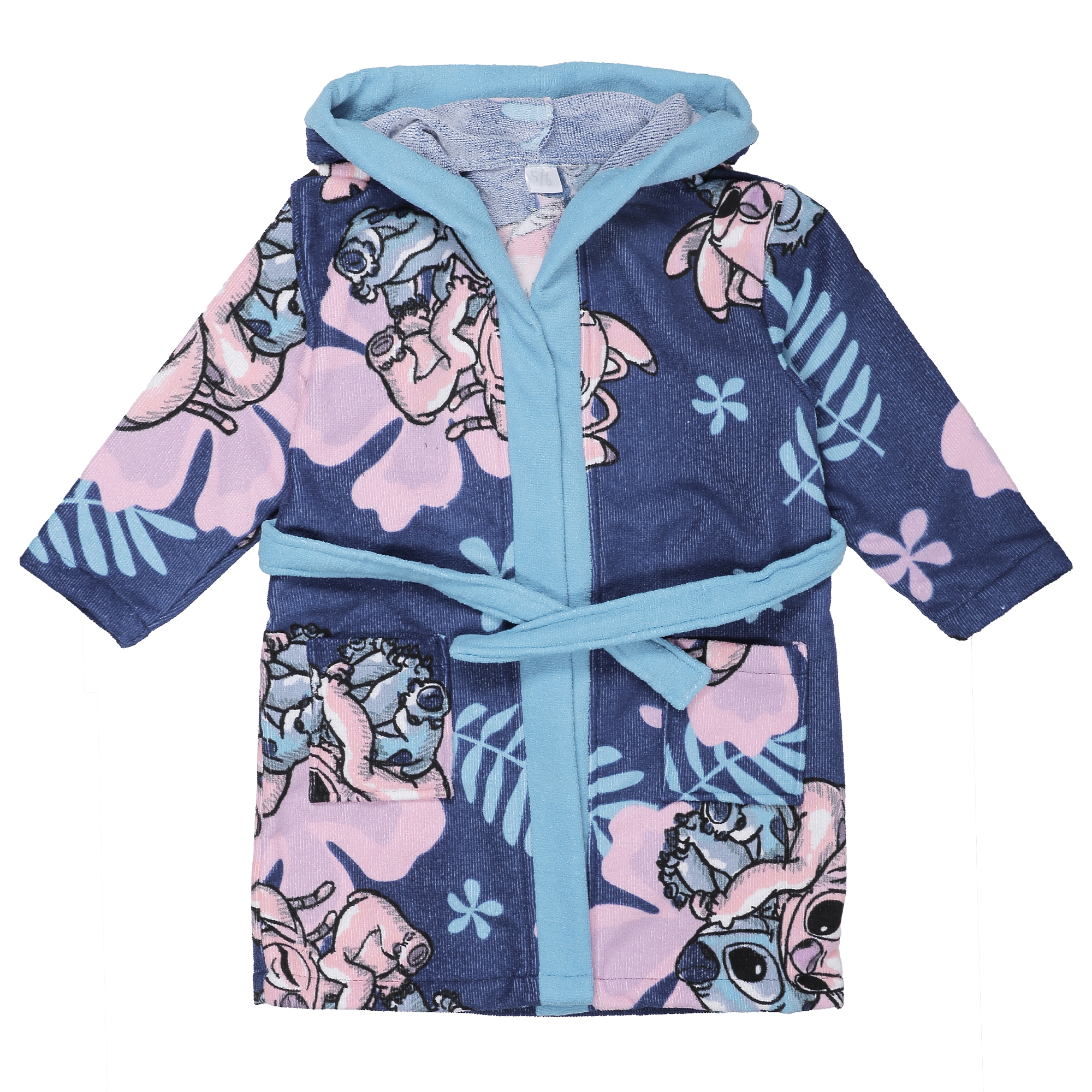 Ensemble de bain peignoir + serviette + gant  - Bleu foncé