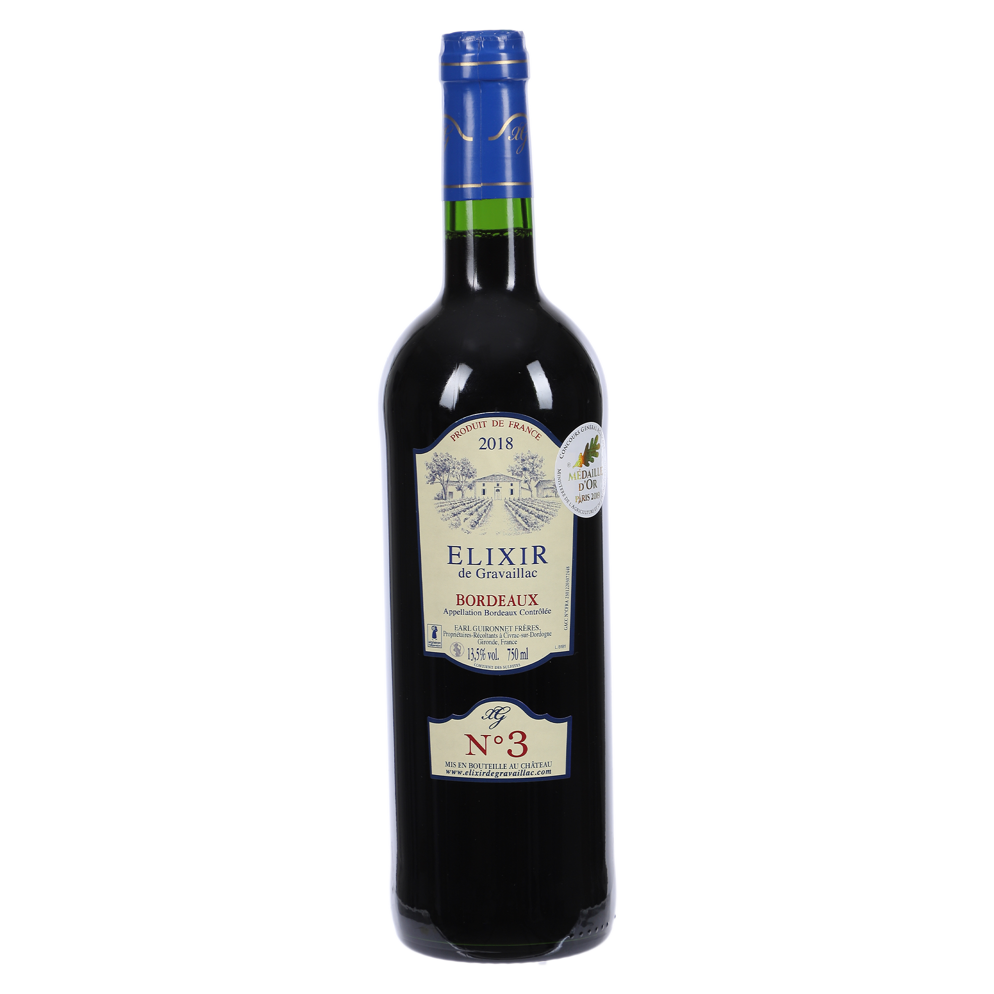 ELIXIR DE GRAVALLAC 2018 13,5% MEDAILLE D'OR