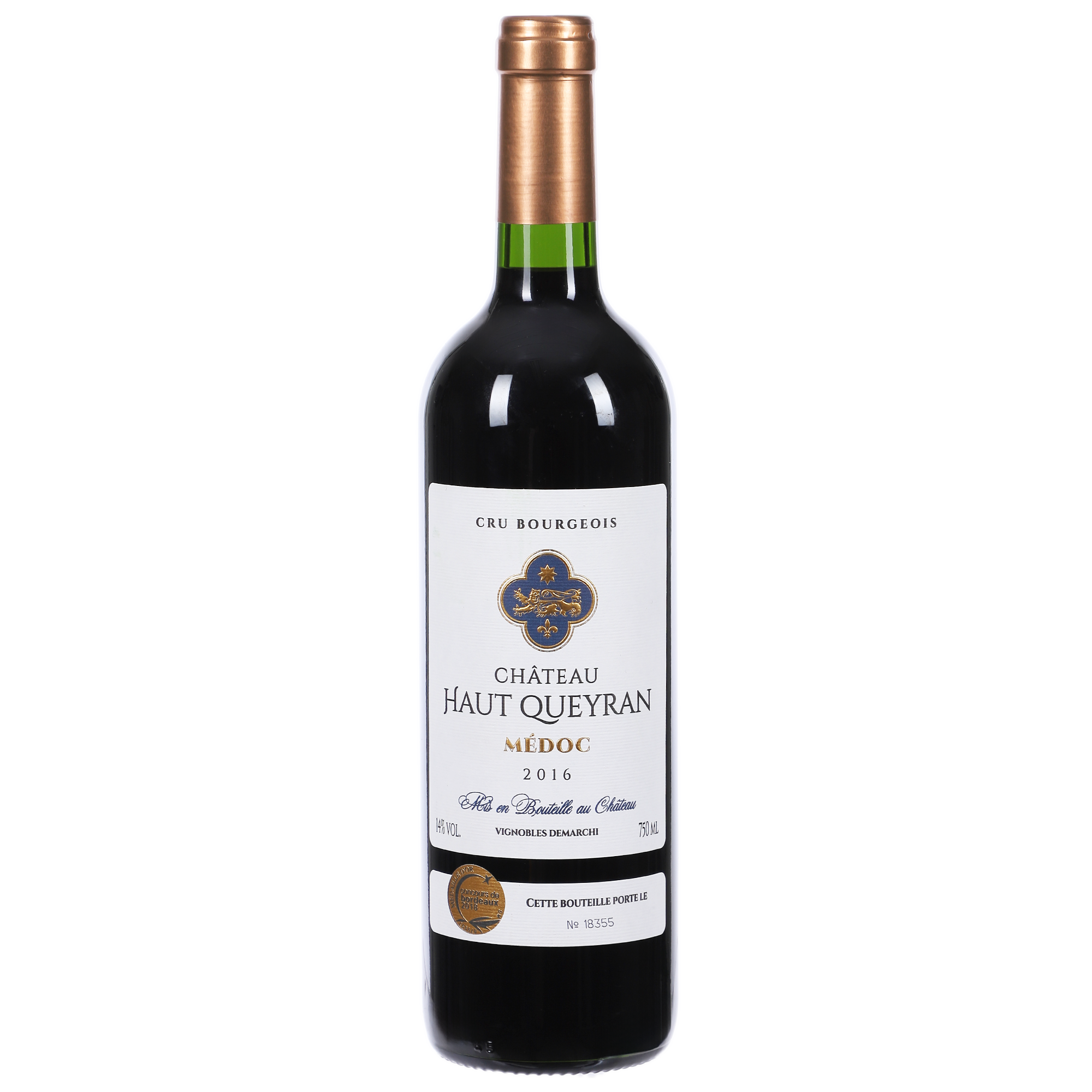 CHATEAU HAUT QUEYRAN MEDOC 2016 14% MEDAILLE D'OR