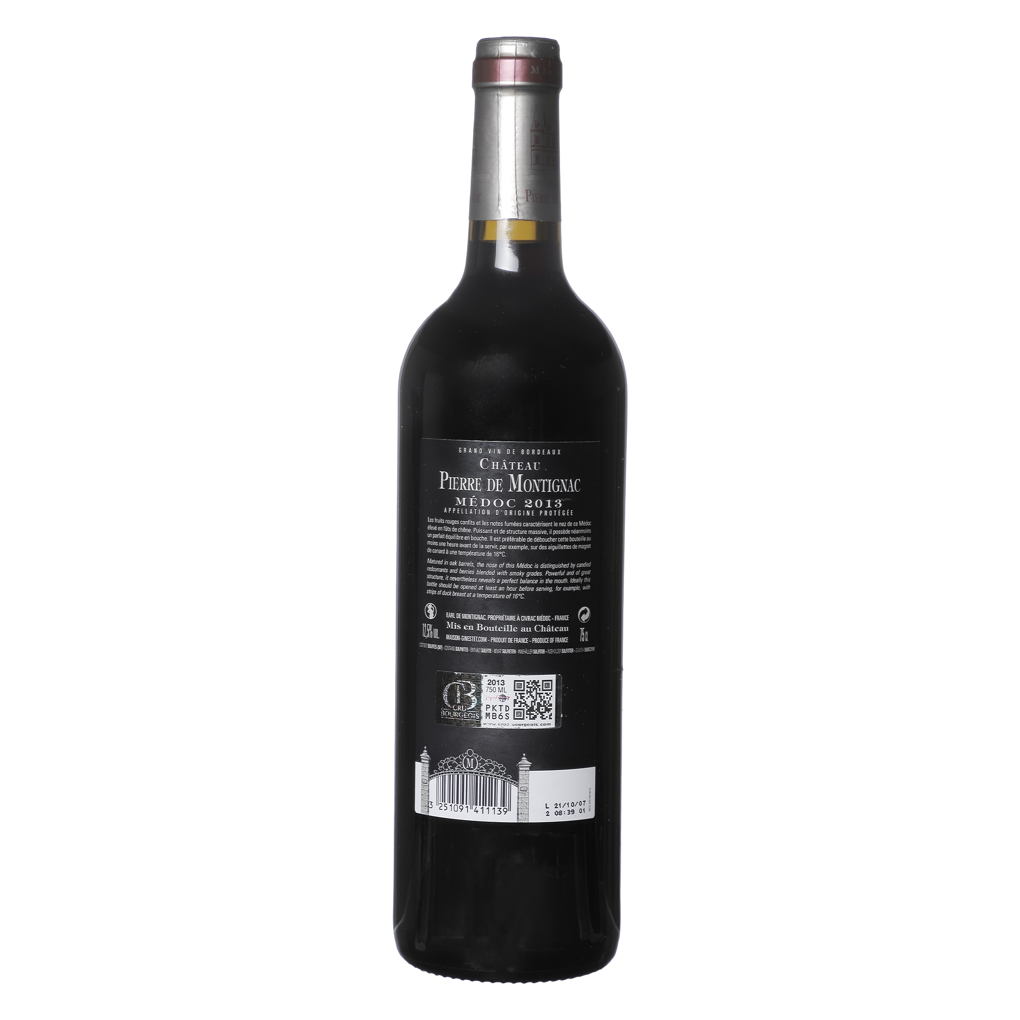 Chateau Pierre de Montignac 2013 Médaillé d'or
