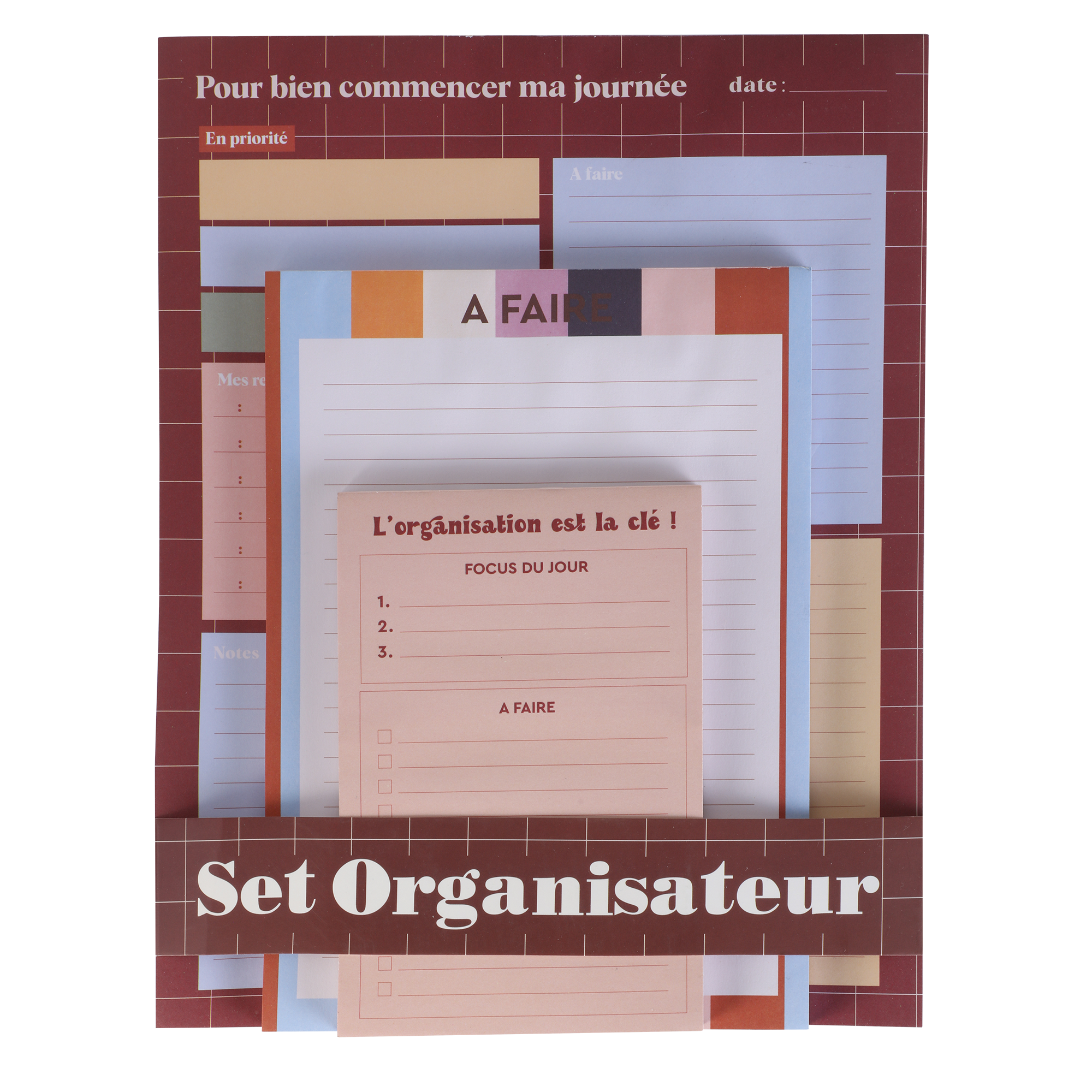 Set organisateur 3 pièces, note, to do et semainier