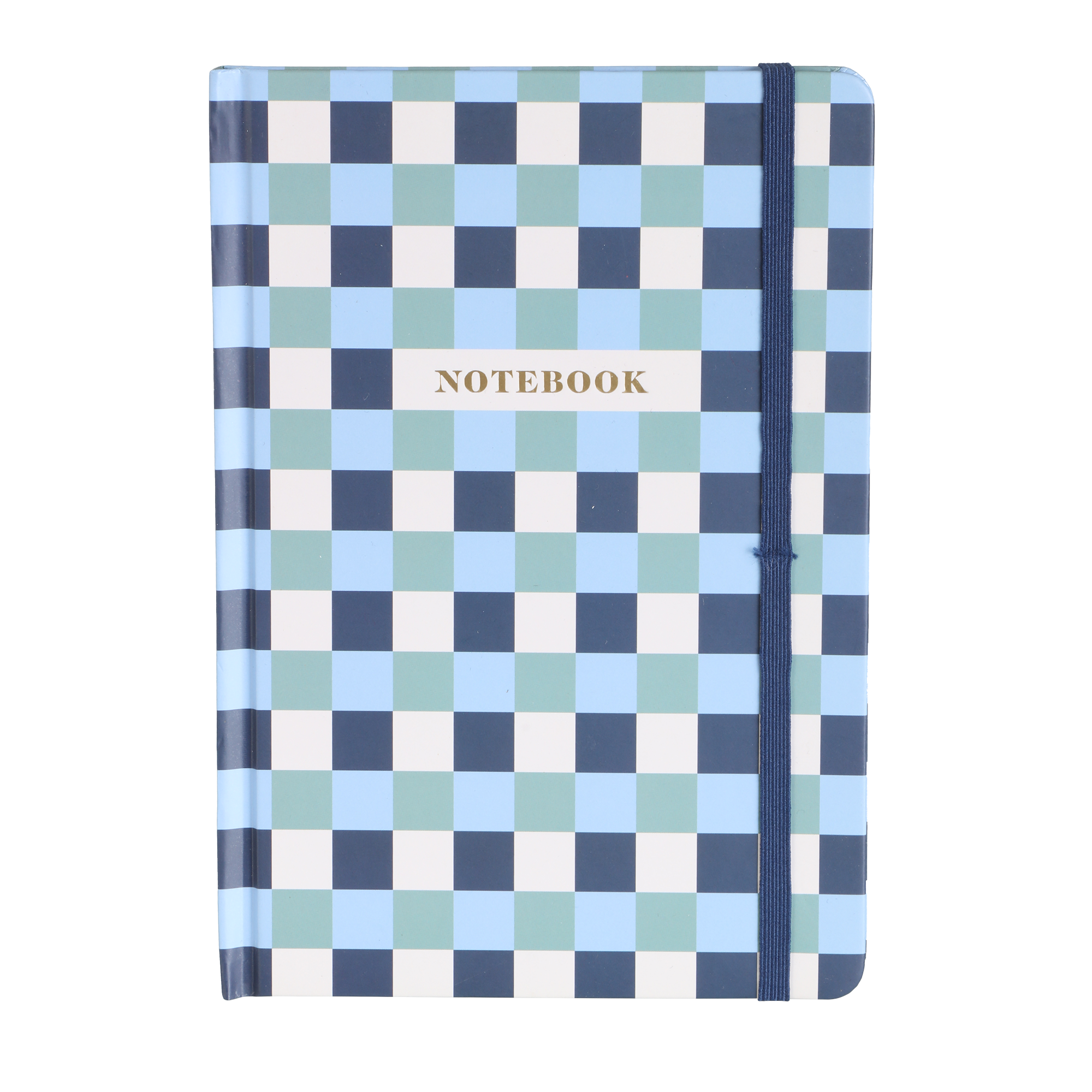 Carnet avec élastiques 160 pages - Bleu