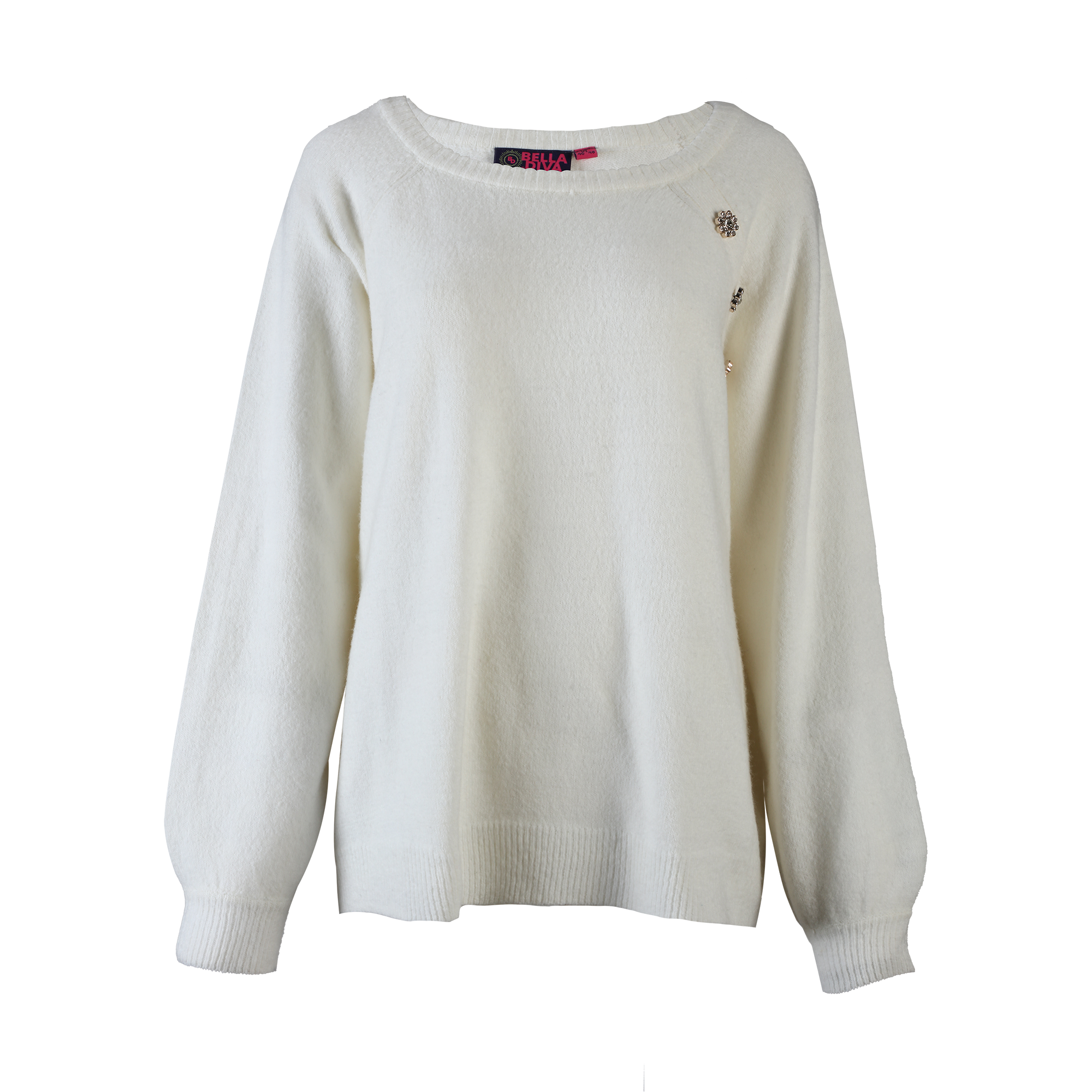 Pull à boutons  - Bleu