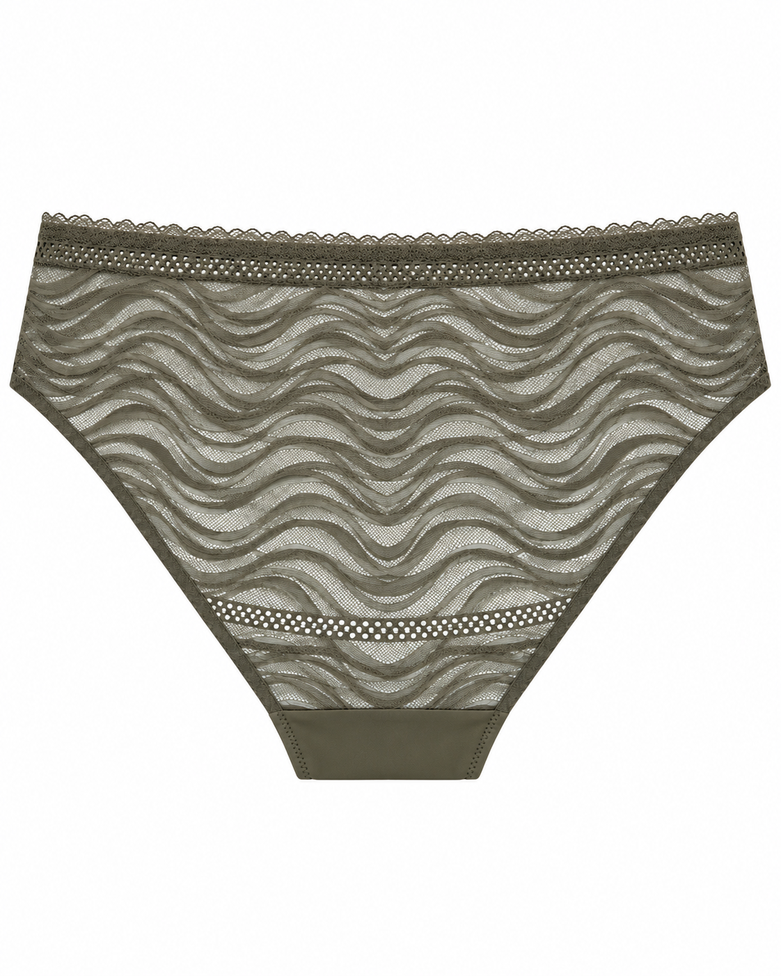 Culotte en dentelle zébrée kaki Bella Diva