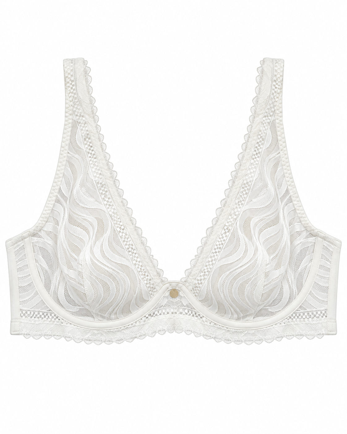 Soutien-gorge foulard en dentelle zébrée blanche Bella Diva