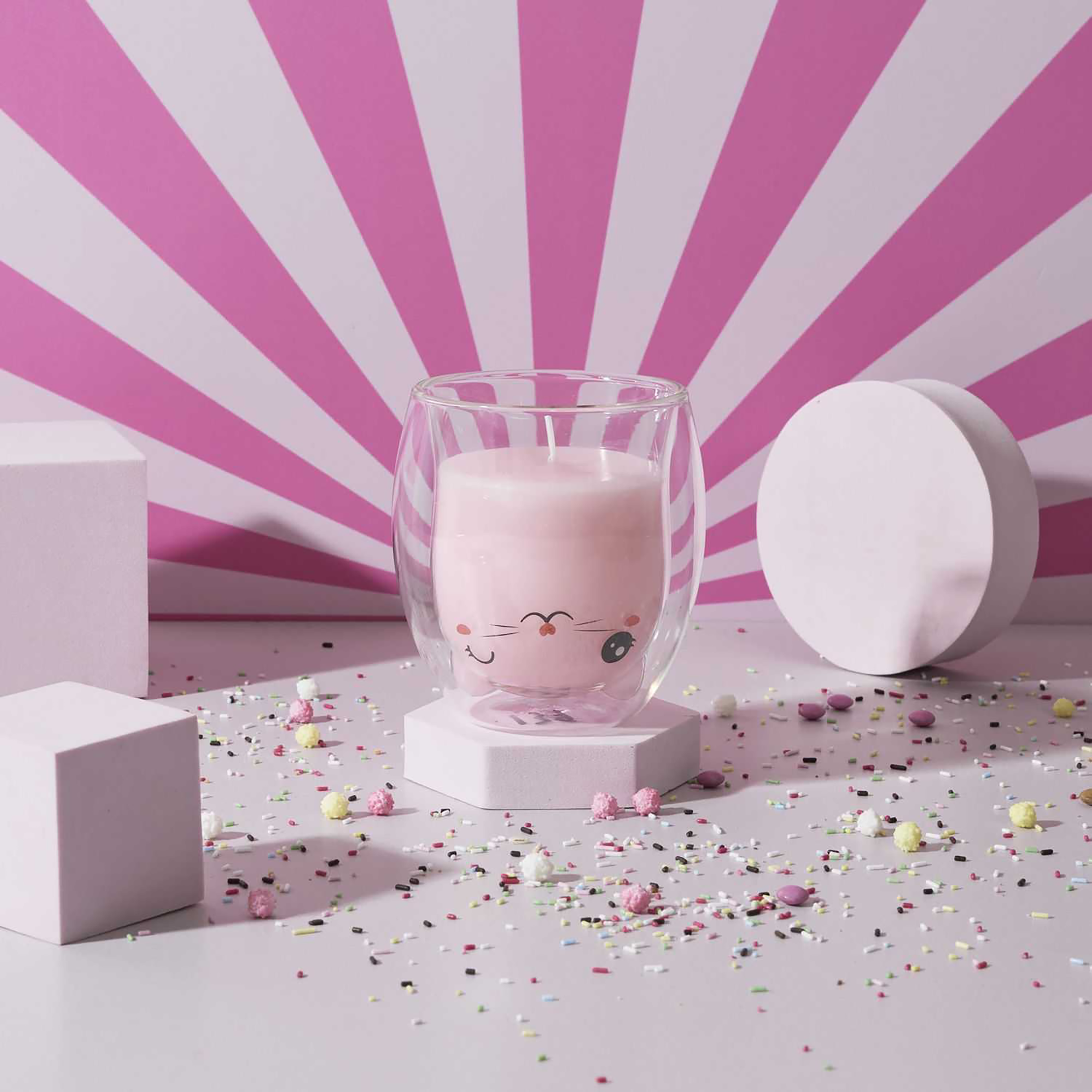 Bougie parfumée verre double paroi Kawaï
