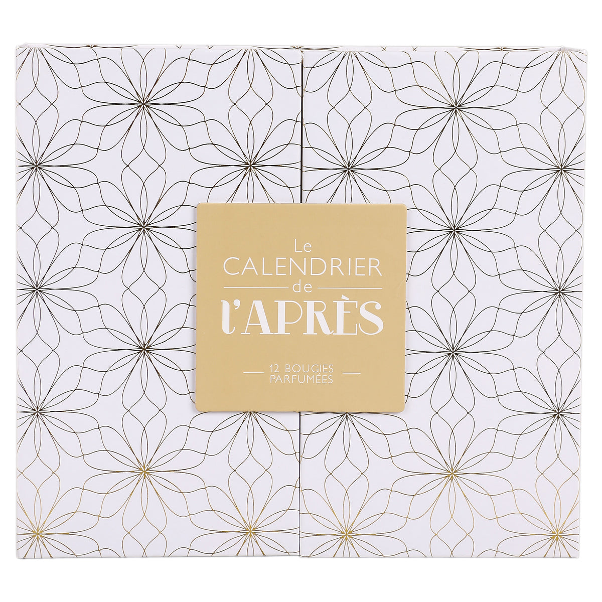Calendrier de l’après, décor flocon – 12 bougies