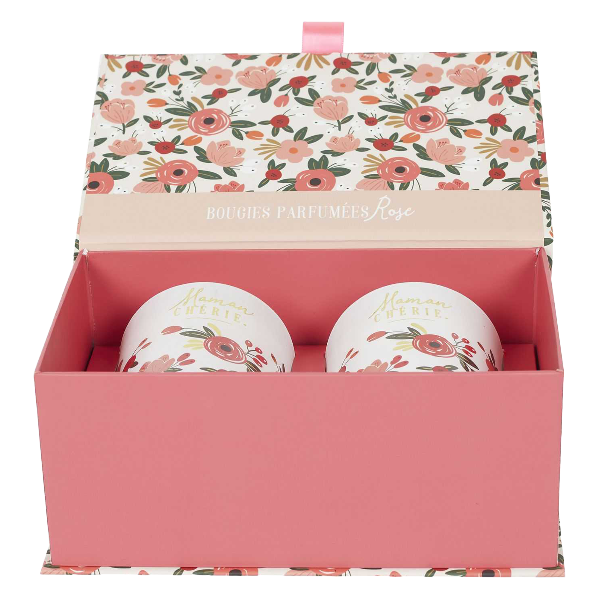 Coffret de 2 bougies parfumées Maman chérie