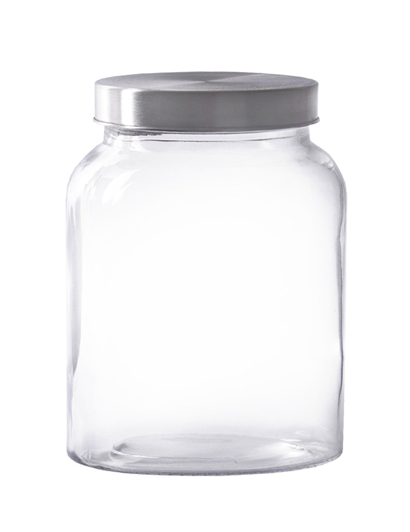 Bocal en verre + couvercle en inox
