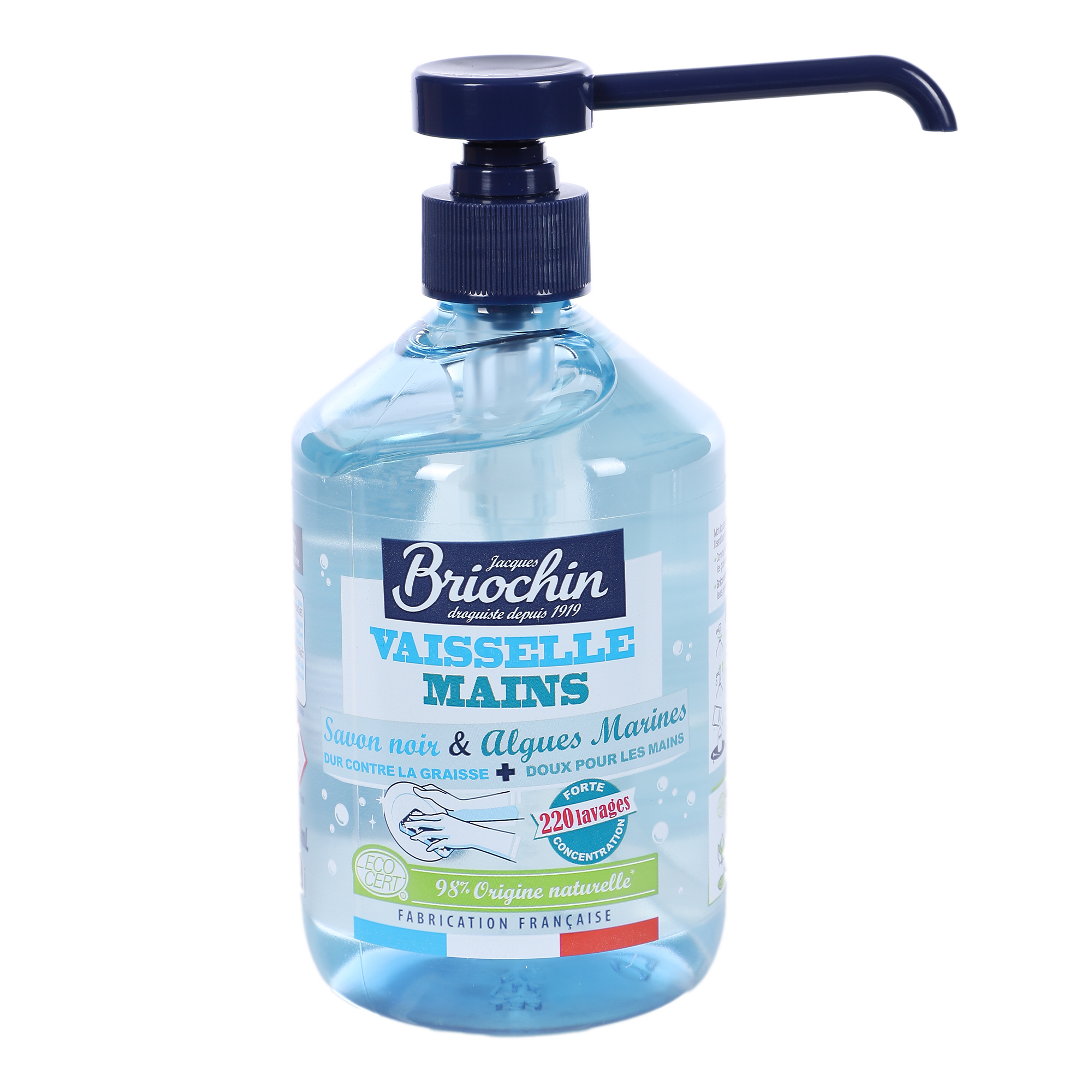 Liquide vaisselle mains au savon noir et algues marines