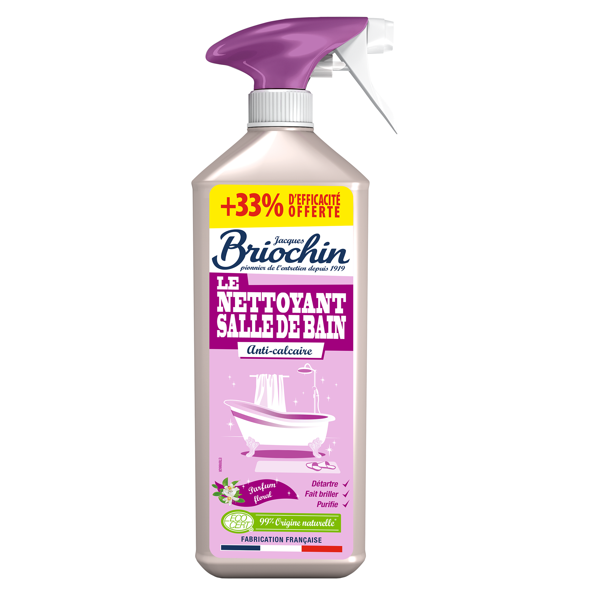 Pistolet nettoyant salle de bain 3 en 1 Ecocert +33 % gratuit