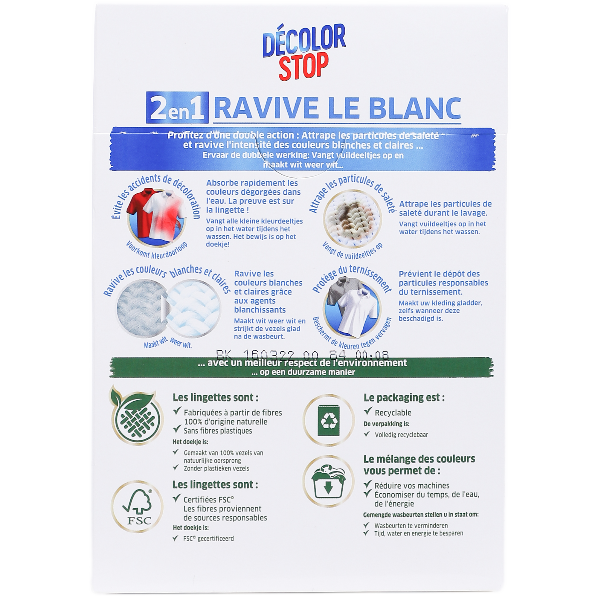 25 lingettes blanc intense