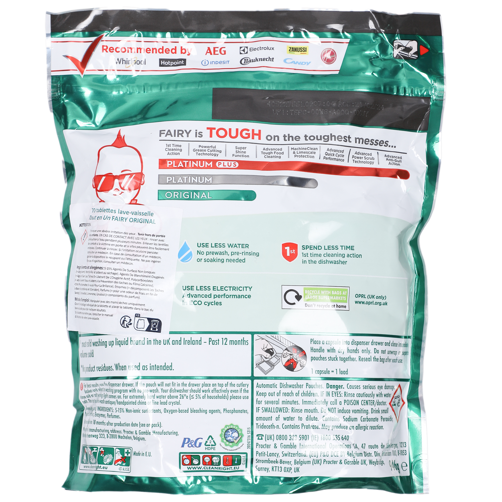70 tablettes lave vaisselle Original tout en 1