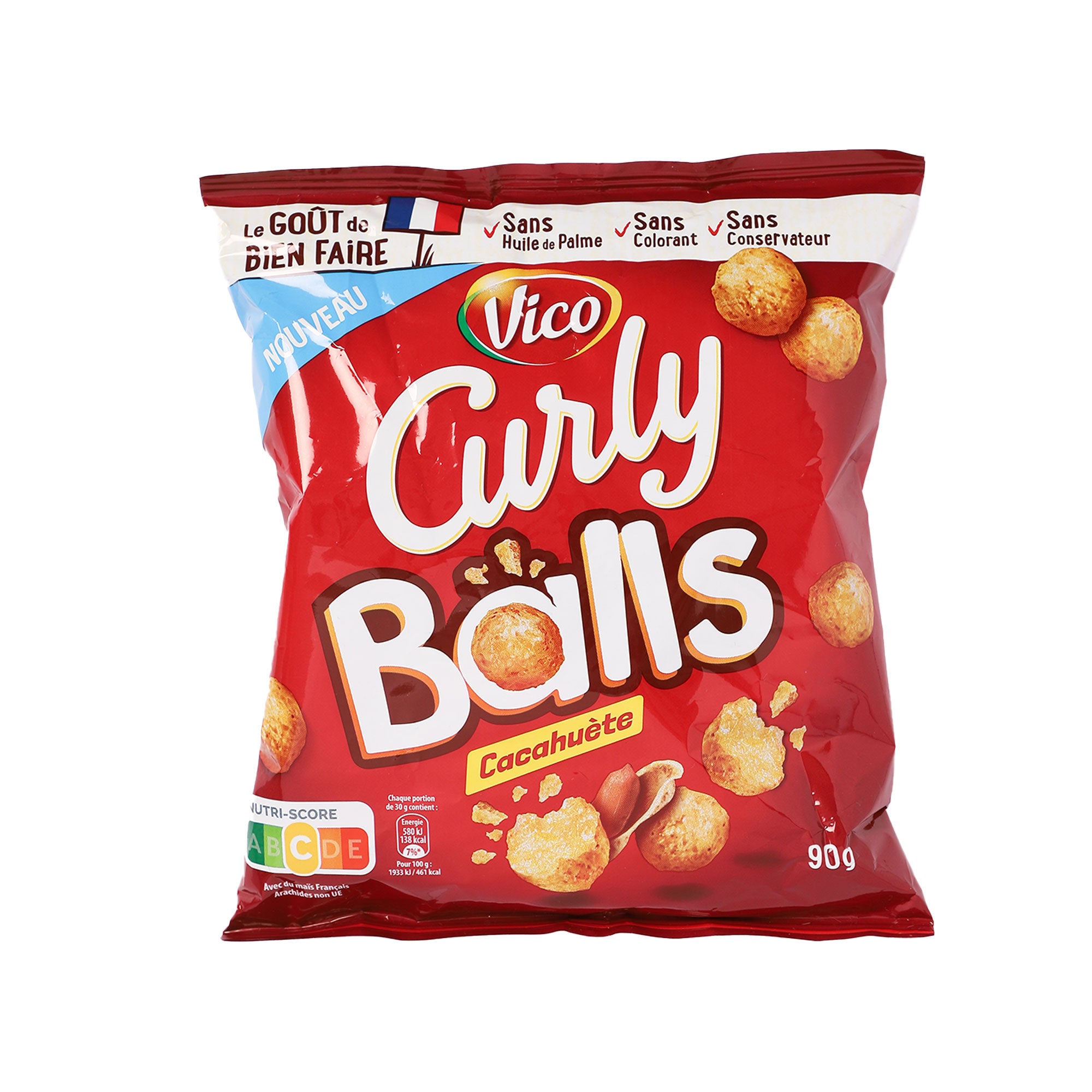 Curly balls cacahuète