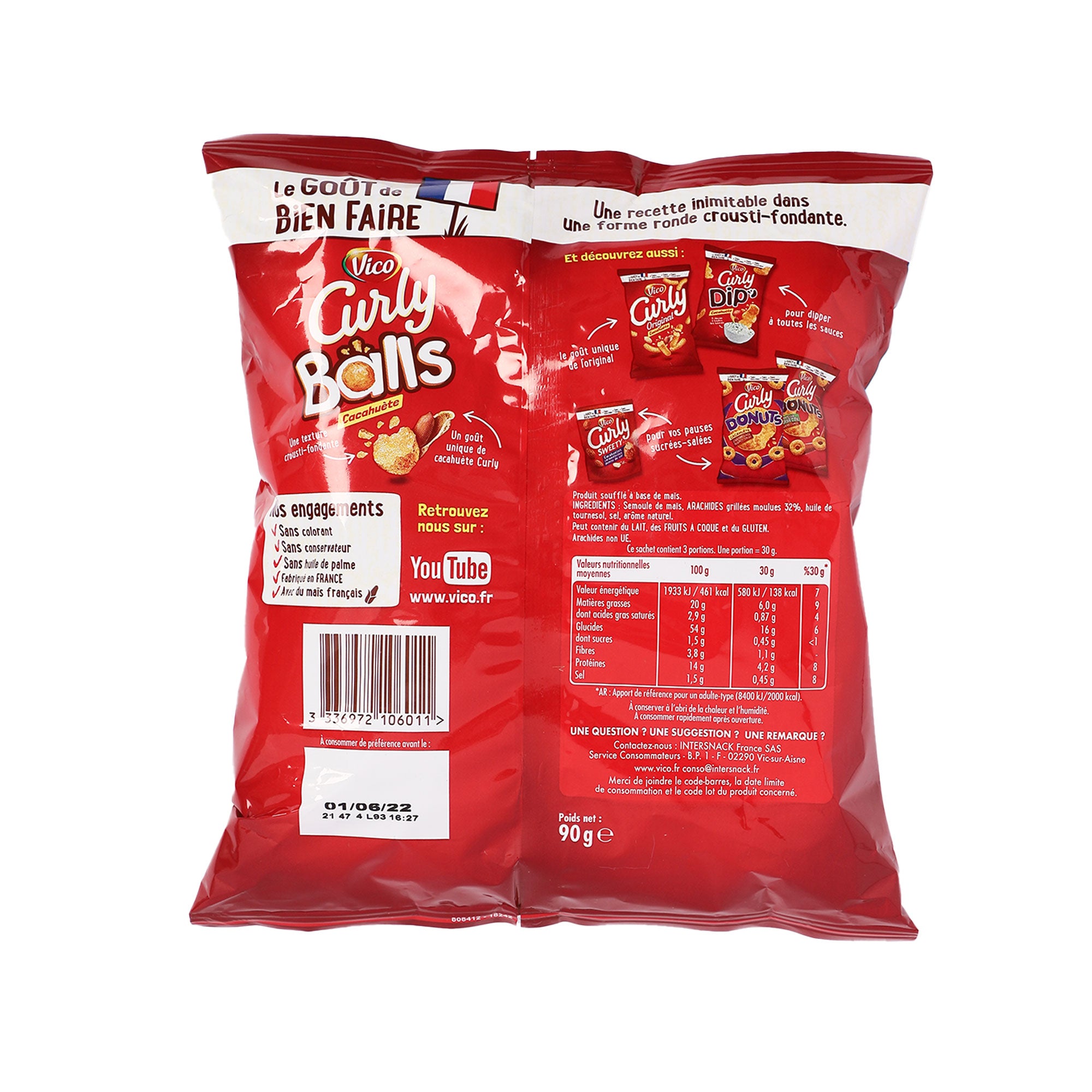Curly balls cacahuète