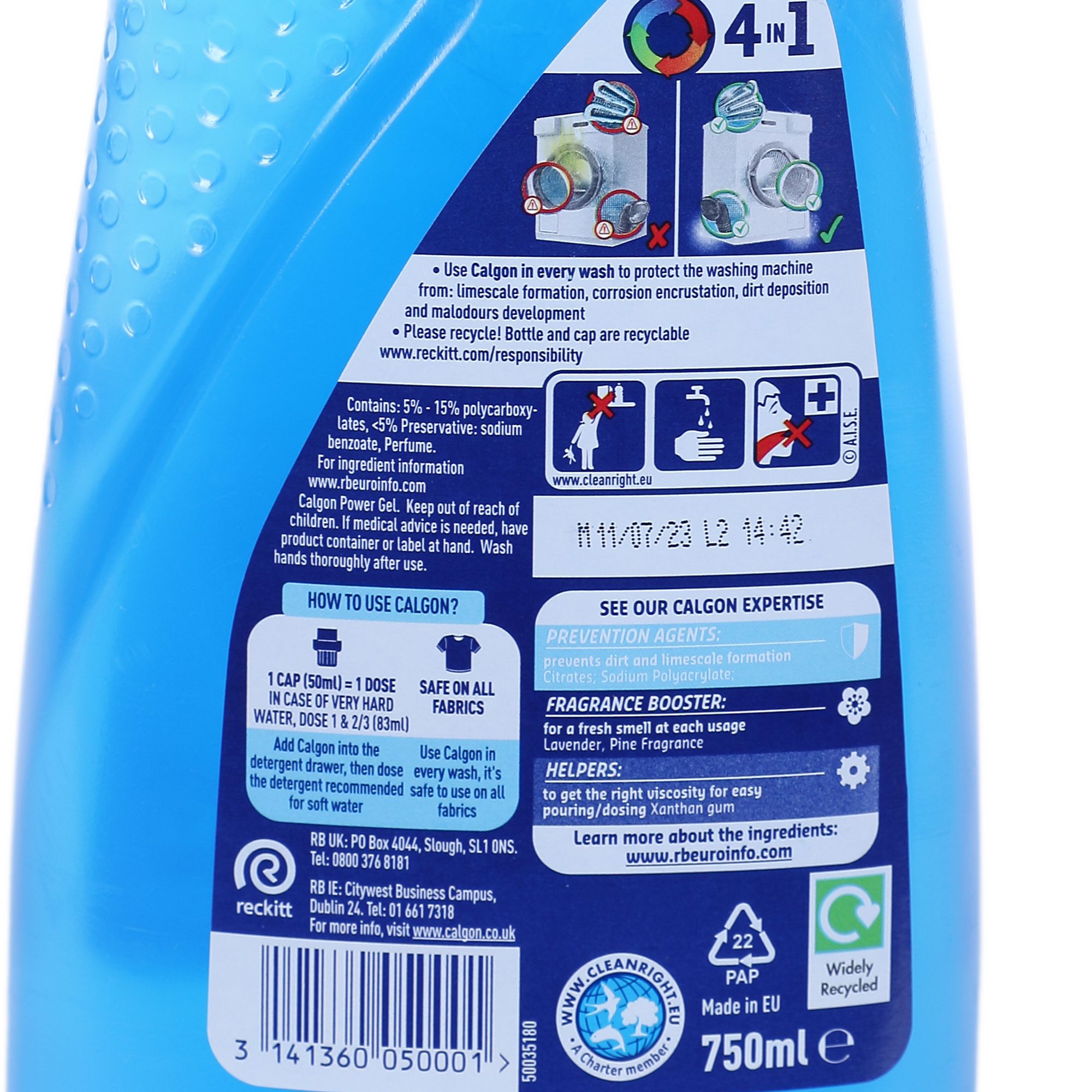 15 doses gel anticalcaire