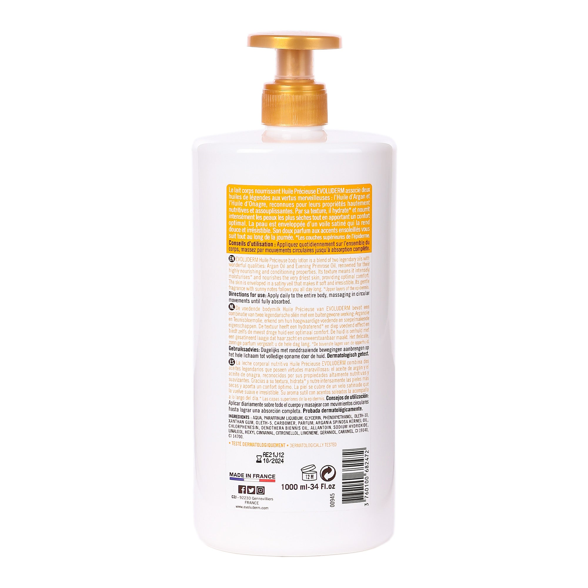 Lait corps nourrissant huile précieuse