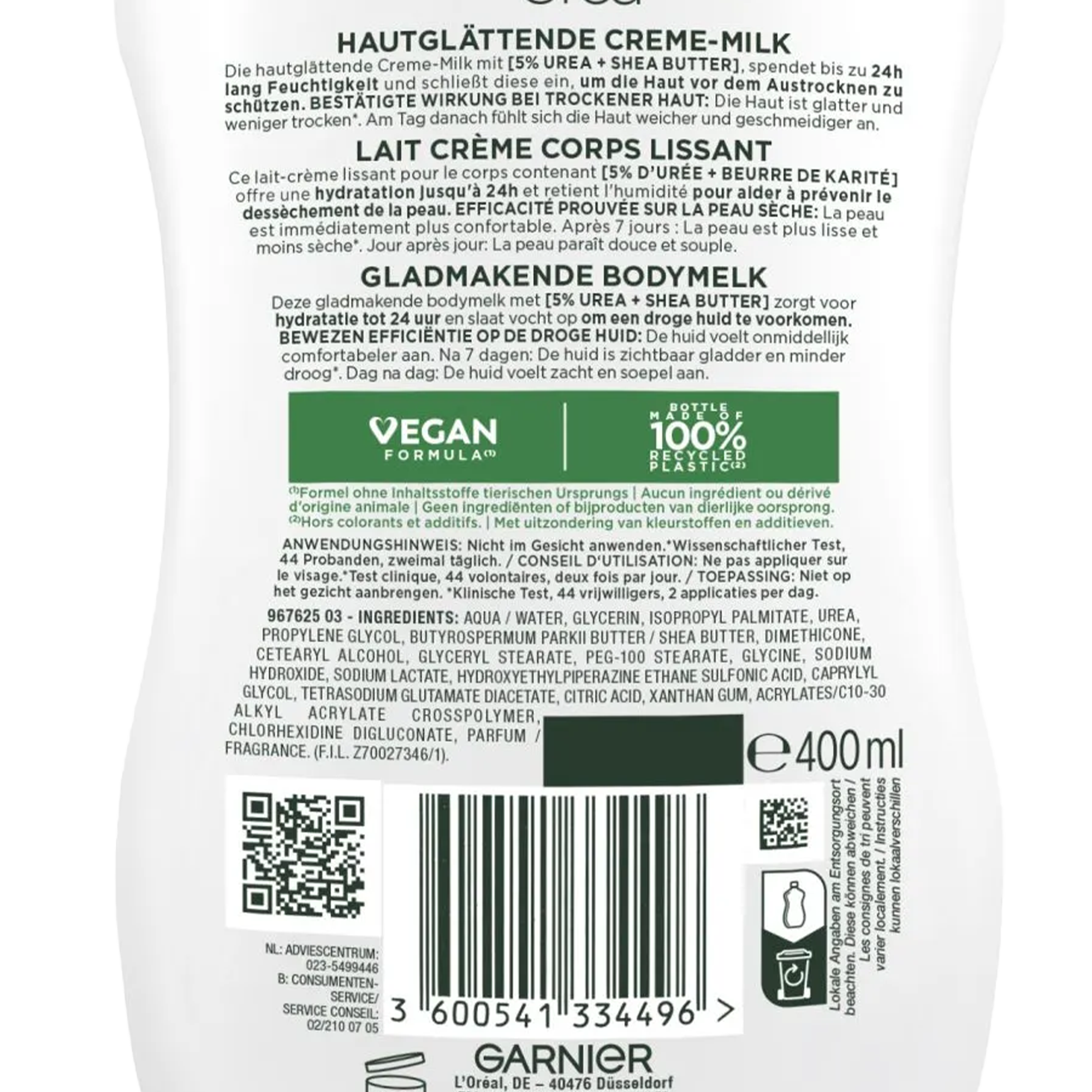 Lait corps Urea