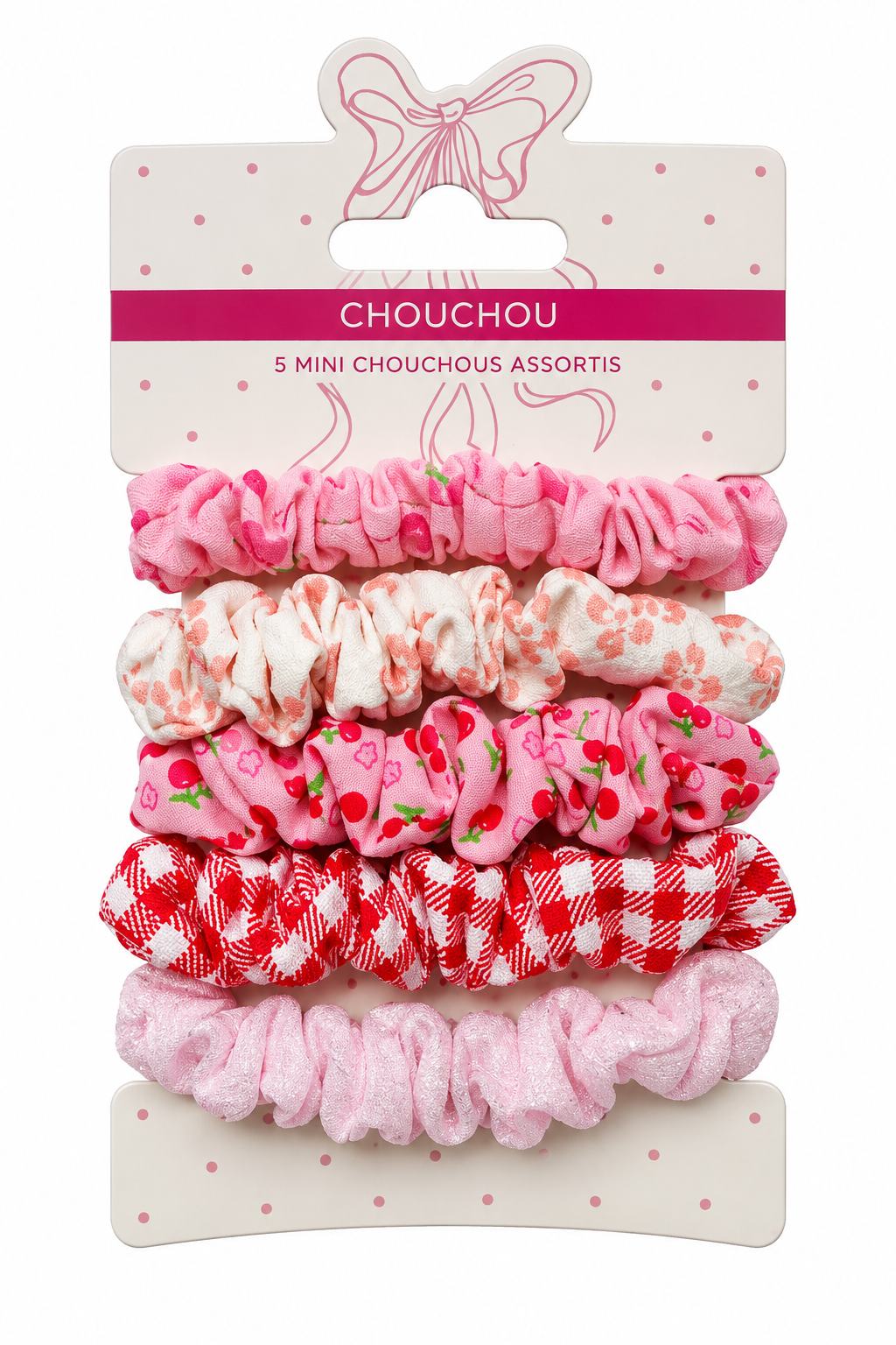 Lot de 5 mini chouchous