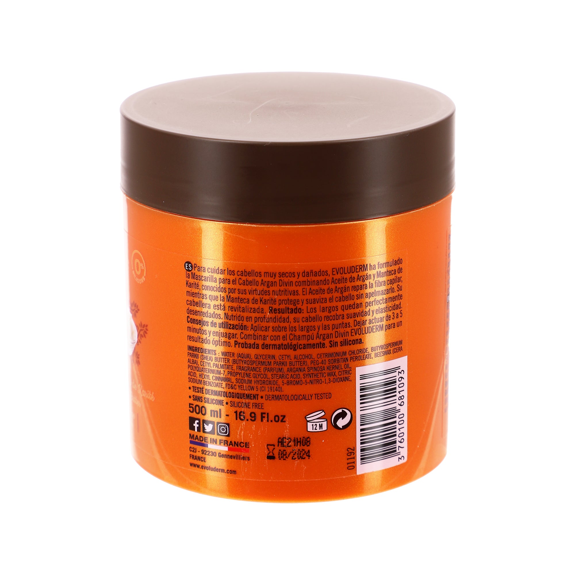 Masque pour cheveux argan divin