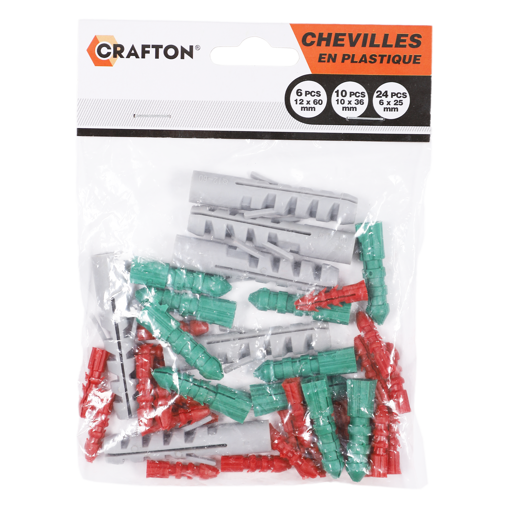 Cheville en plastique 24 pcs