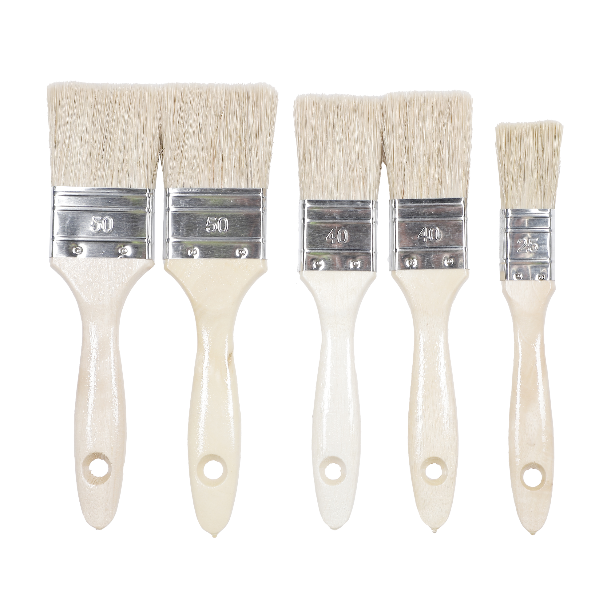 5 pinceaux plats