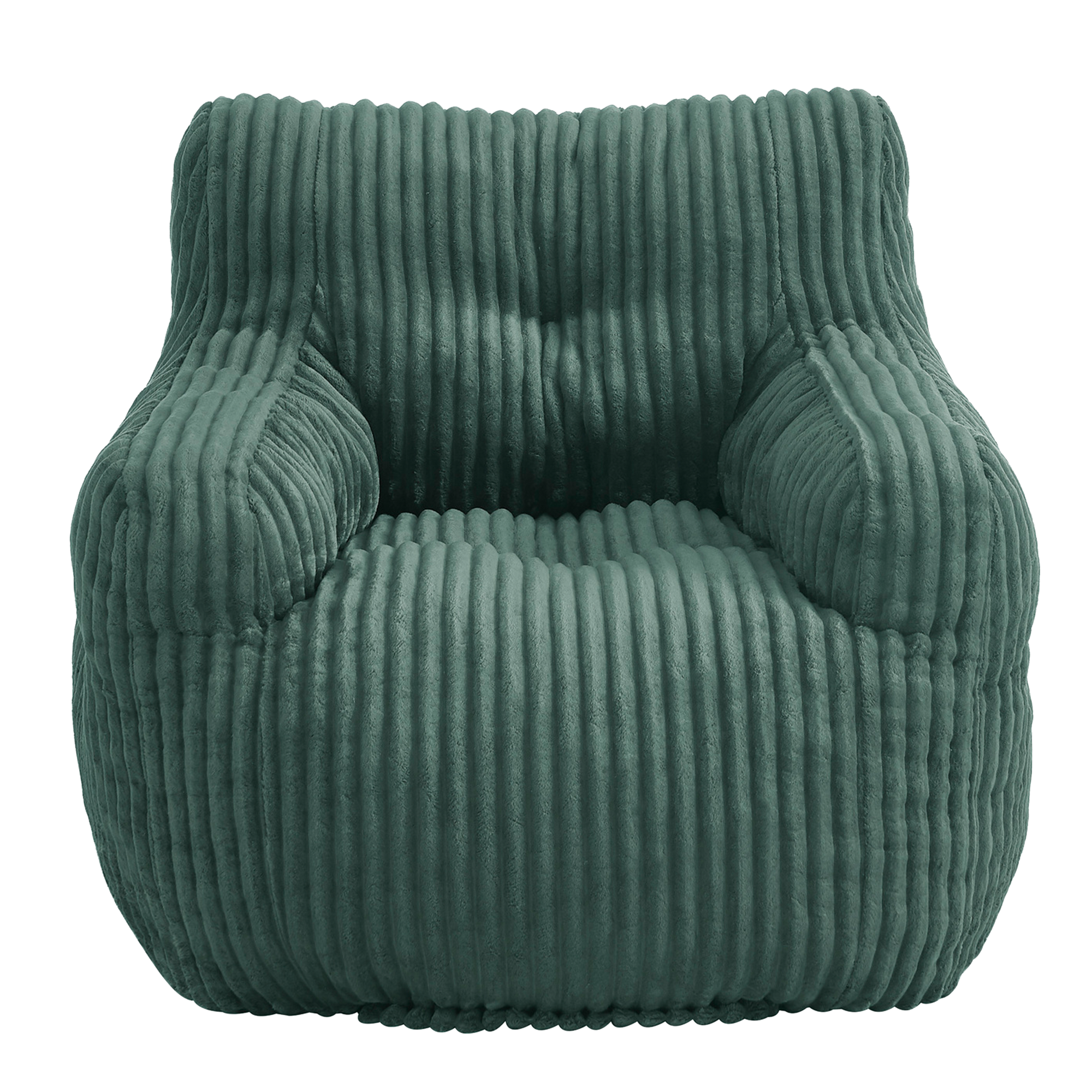 Fauteuil cotelé bully vert