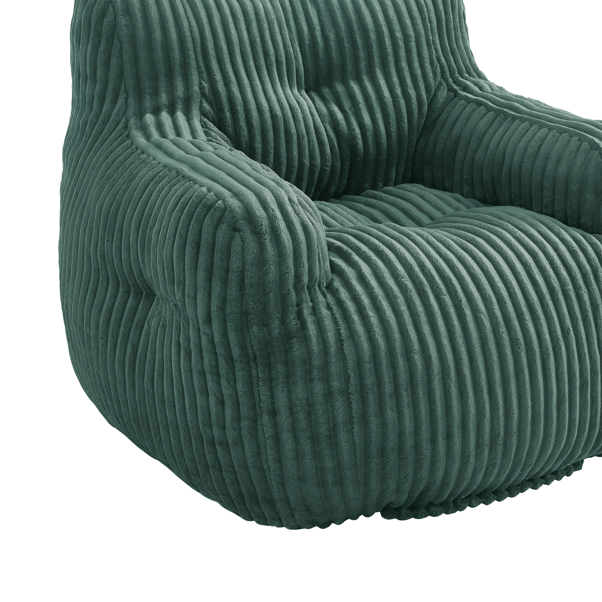 Fauteuil cotelé bully vert