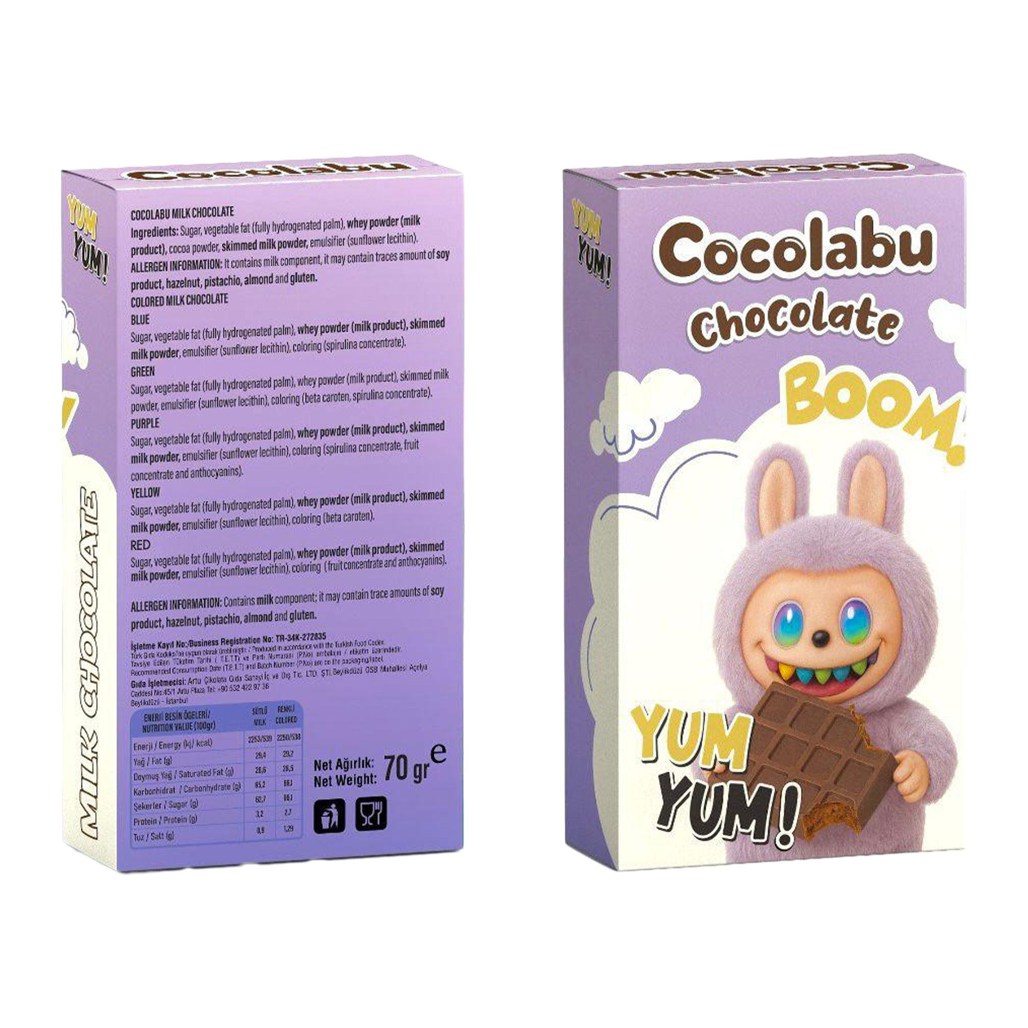 Tablette de chocolat Cocolabu Lila